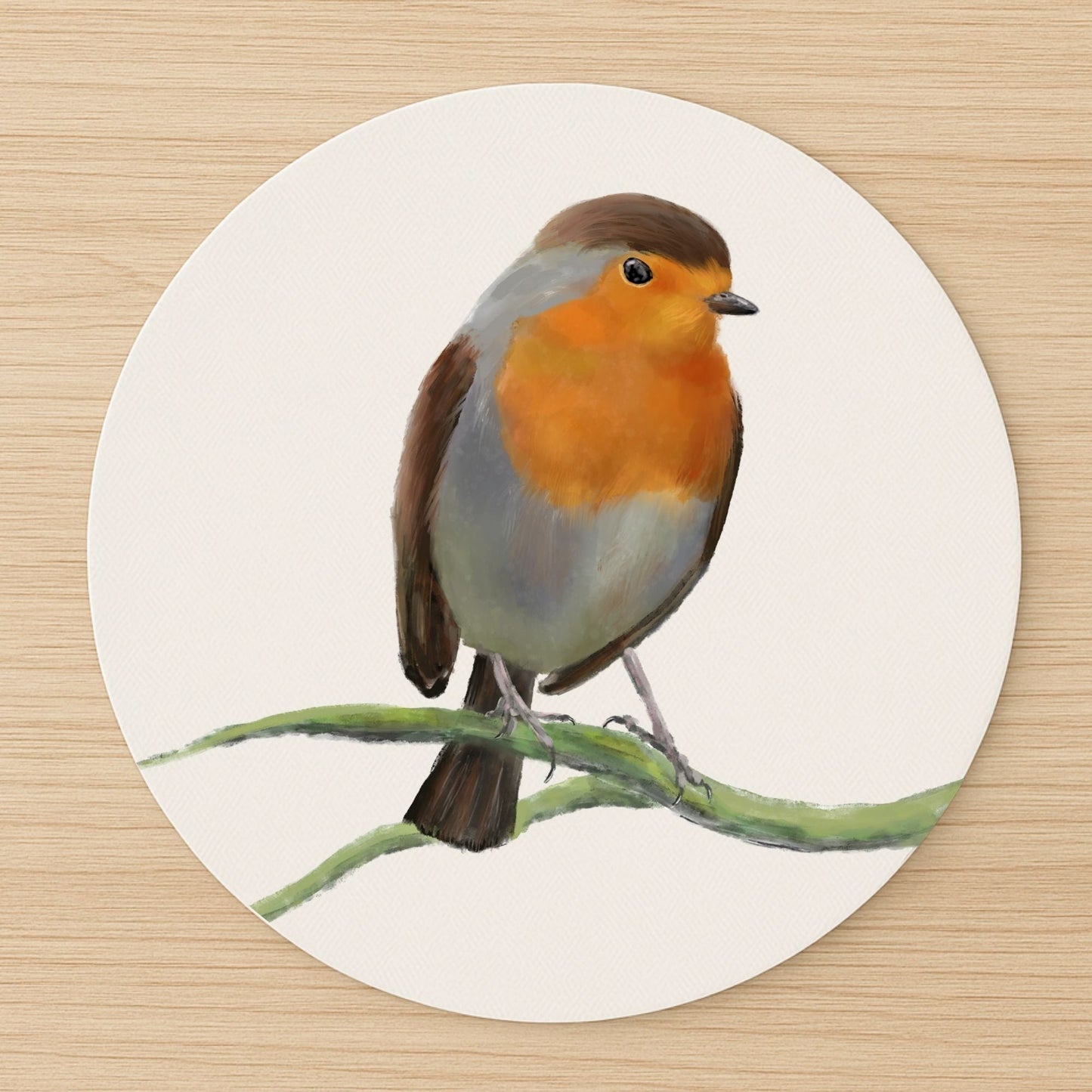 European Robin Mousepad - MerikaArt