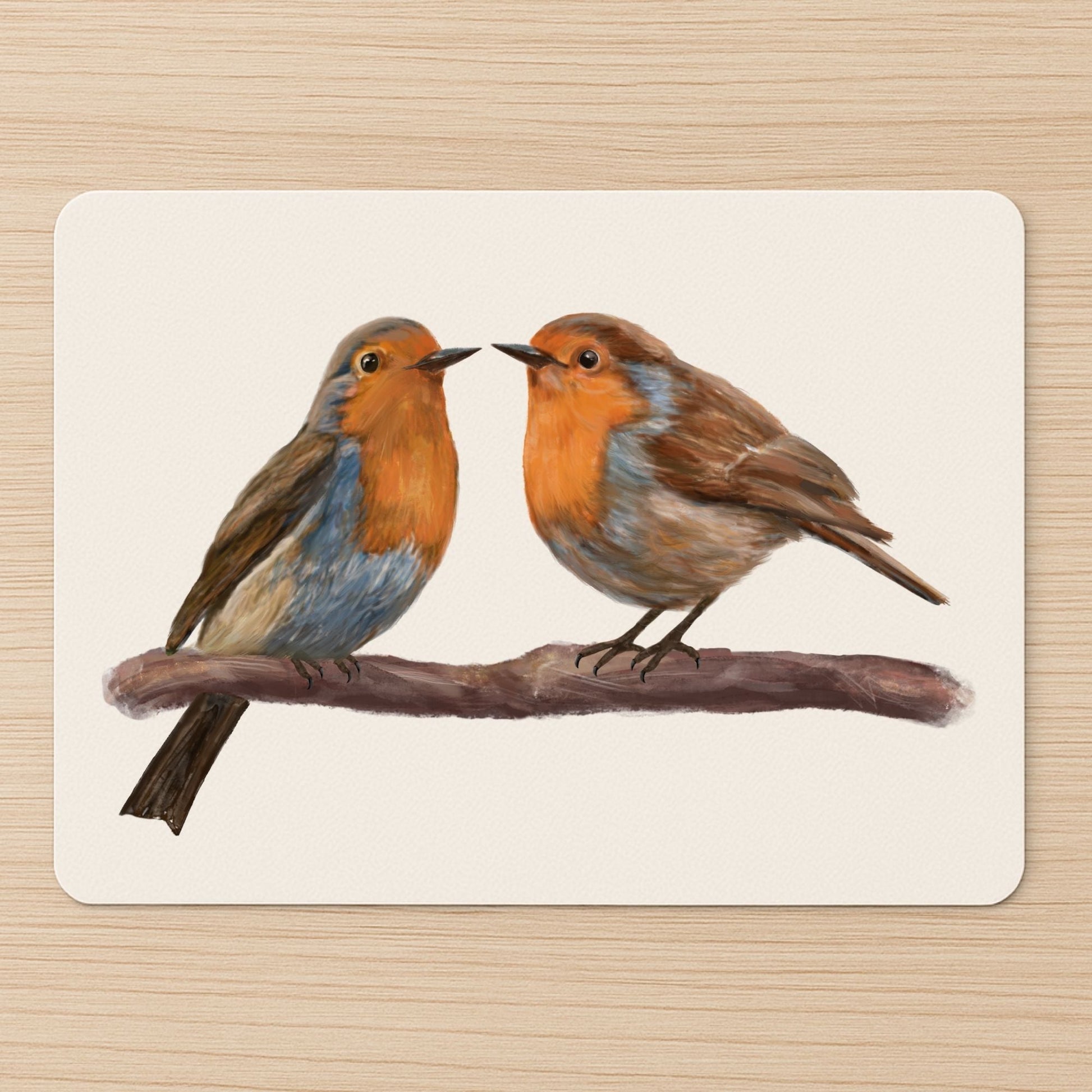 European Robin Mousepad - MerikaArt