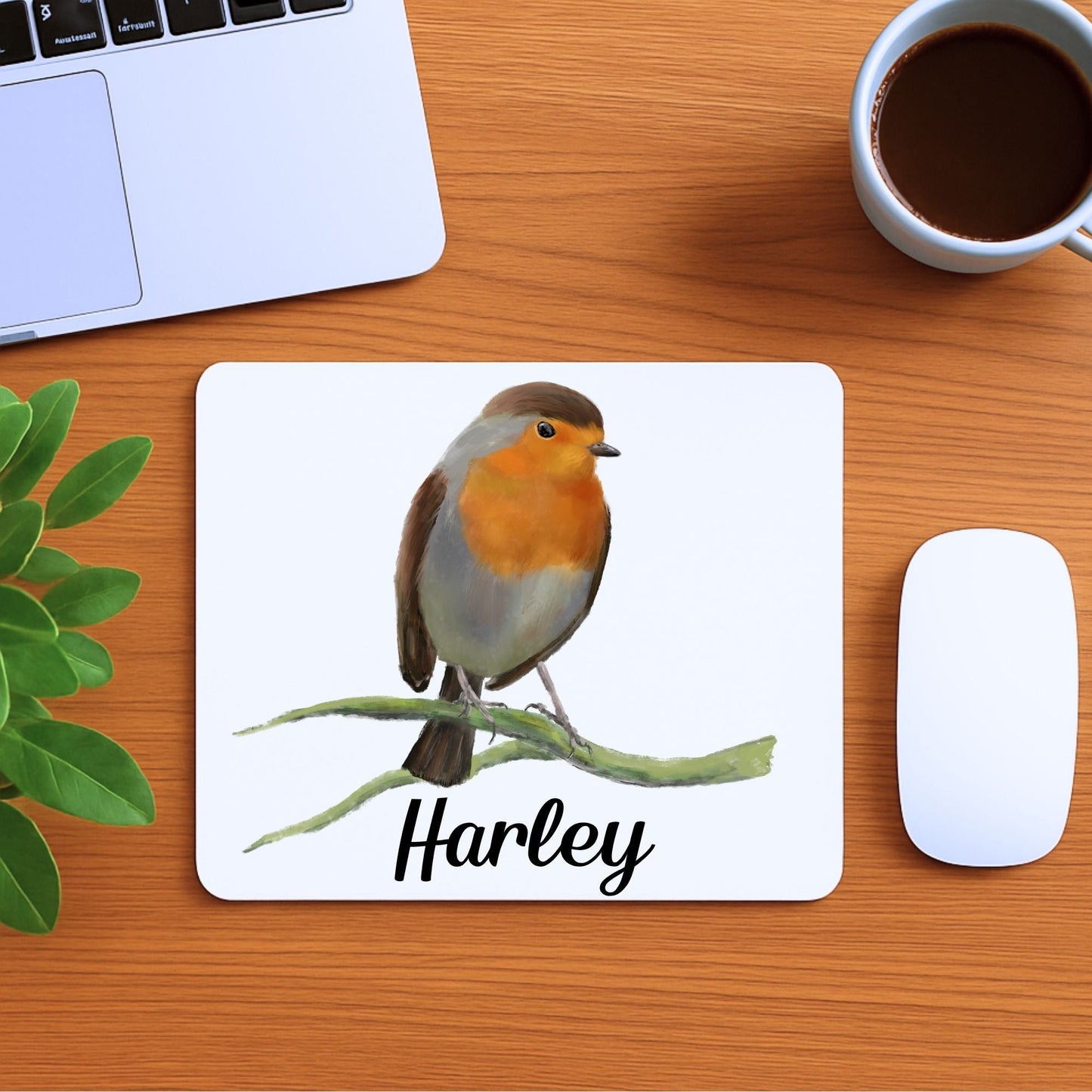 European Robin Mousepad - MerikaArt