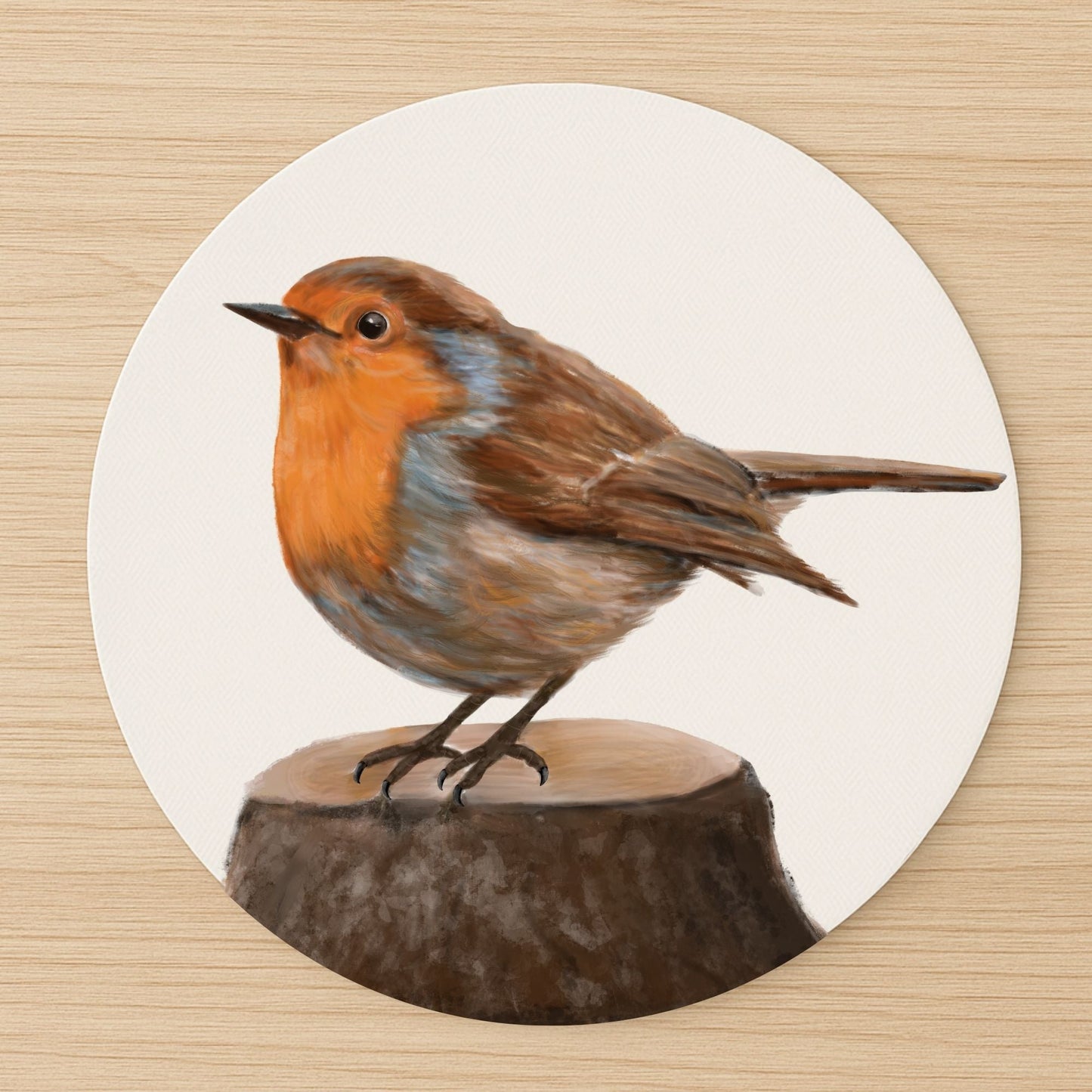 European Robin Mousepad - MerikaArt