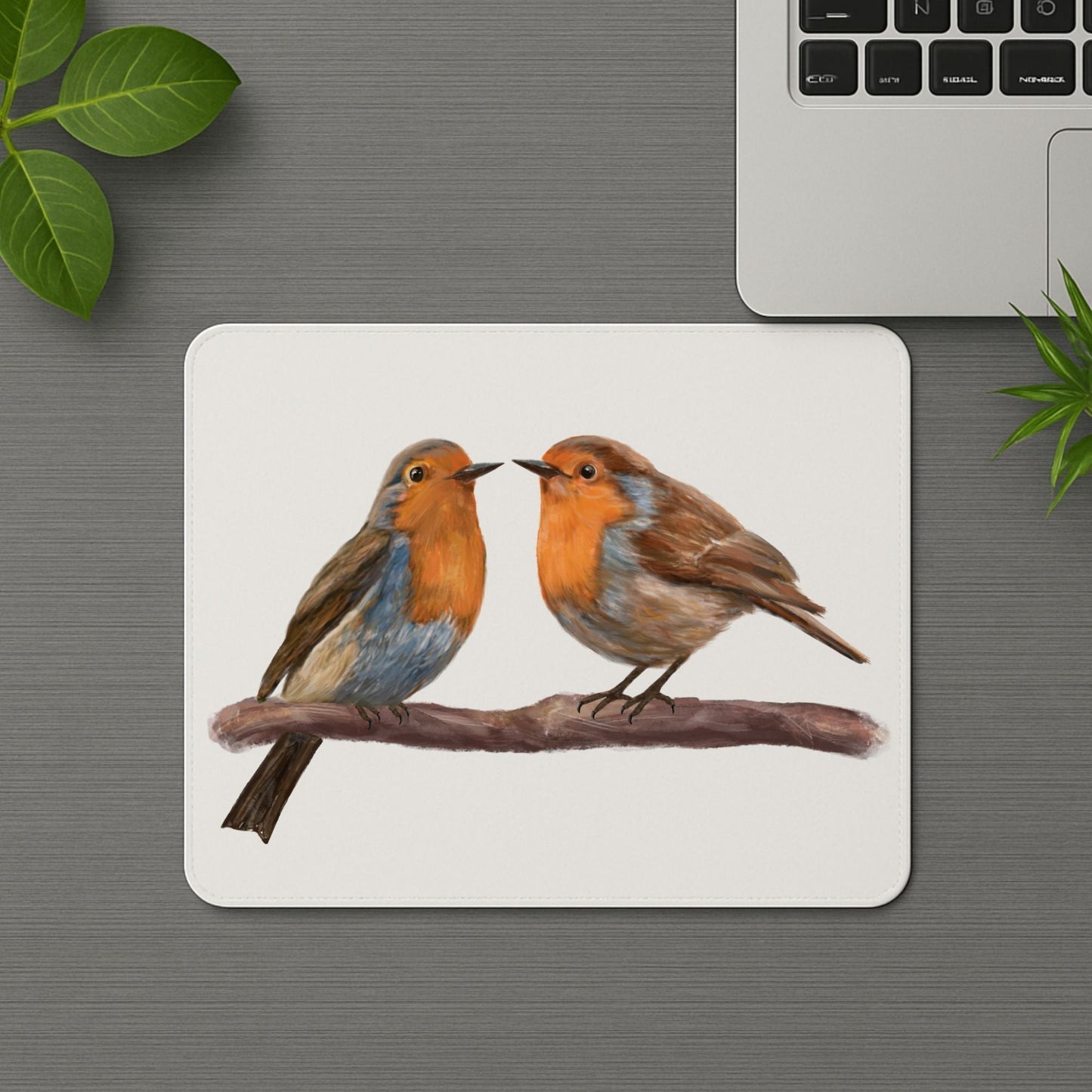 European Robin Mousepad - MerikaArt