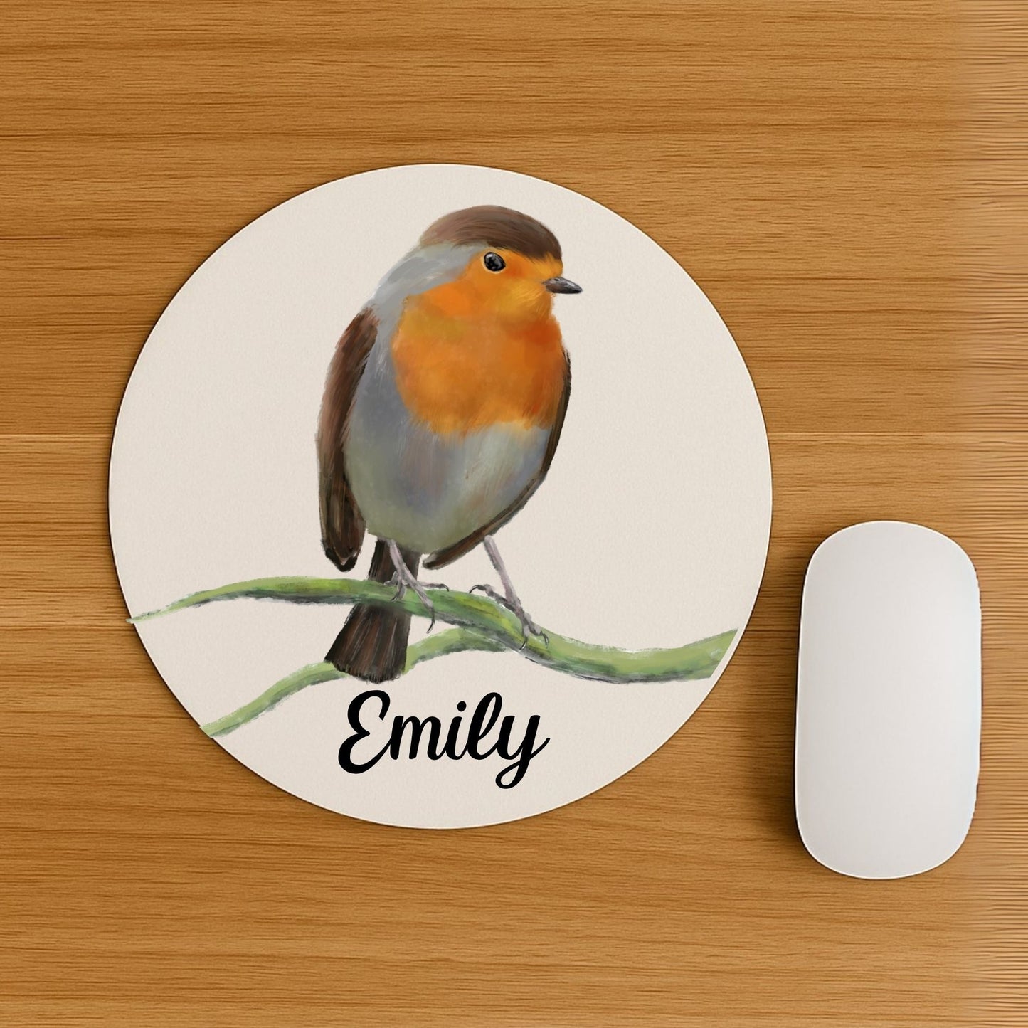 European Robin Mousepad - MerikaArt