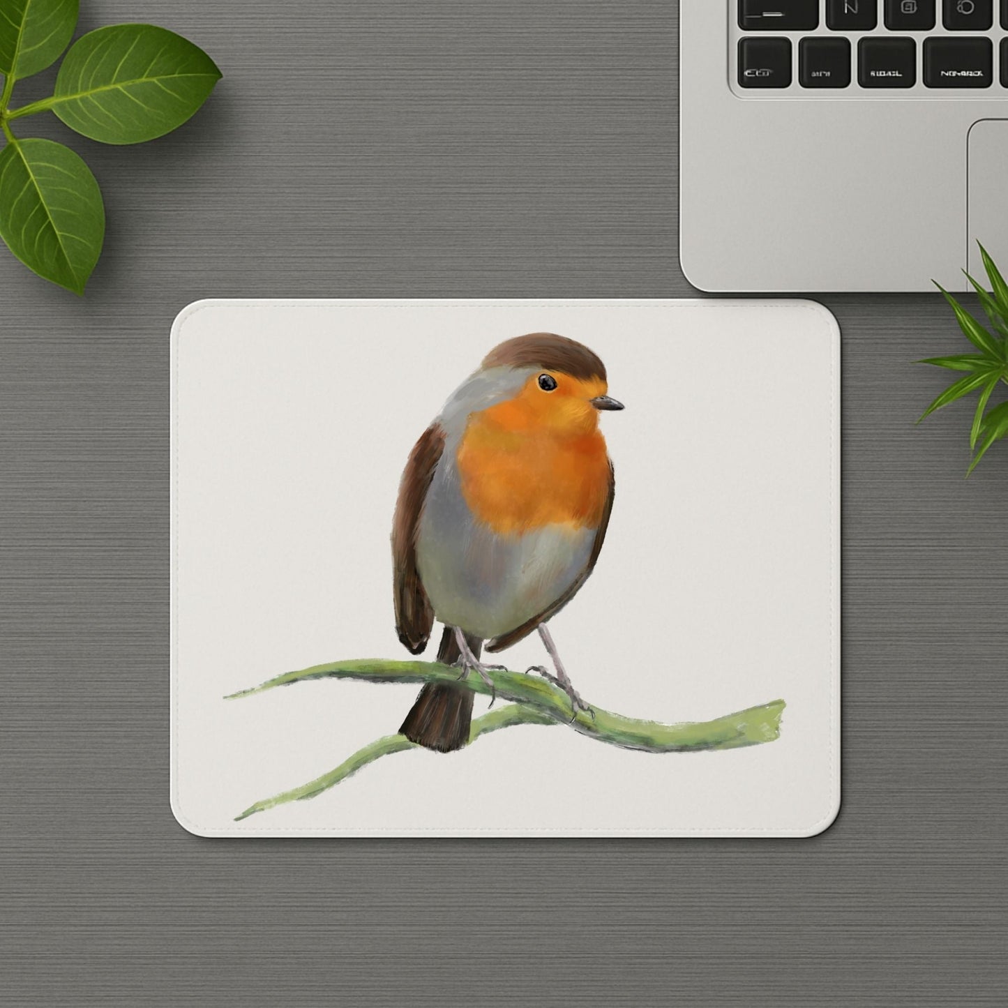 European Robin Mousepad - MerikaArt