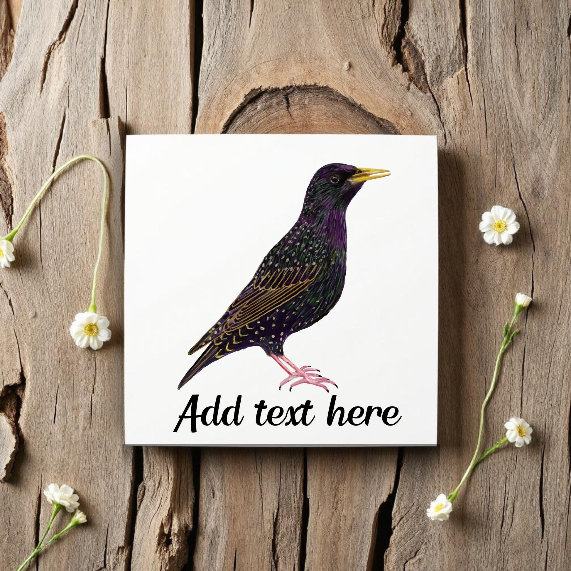 European Starling Ceramic Tile - MerikaArt