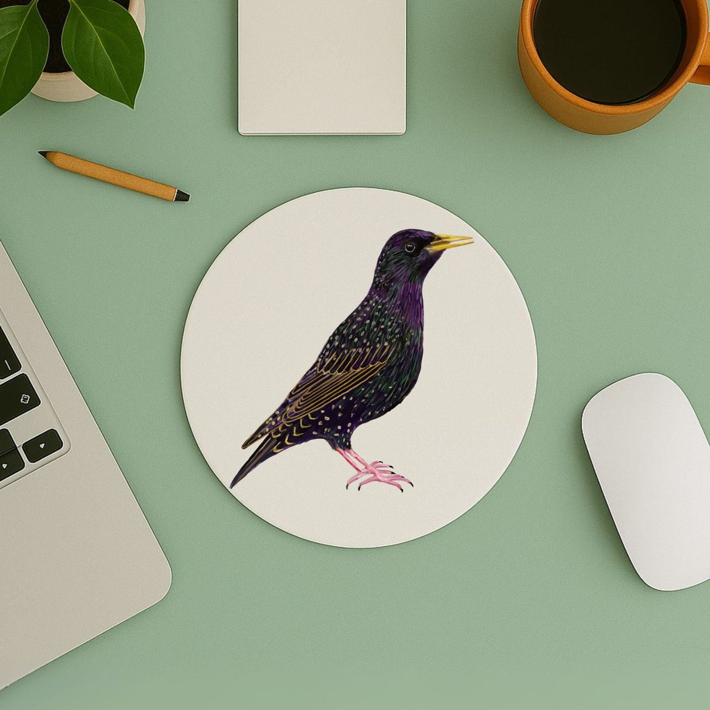 European Starling Mousepad - MerikaArt