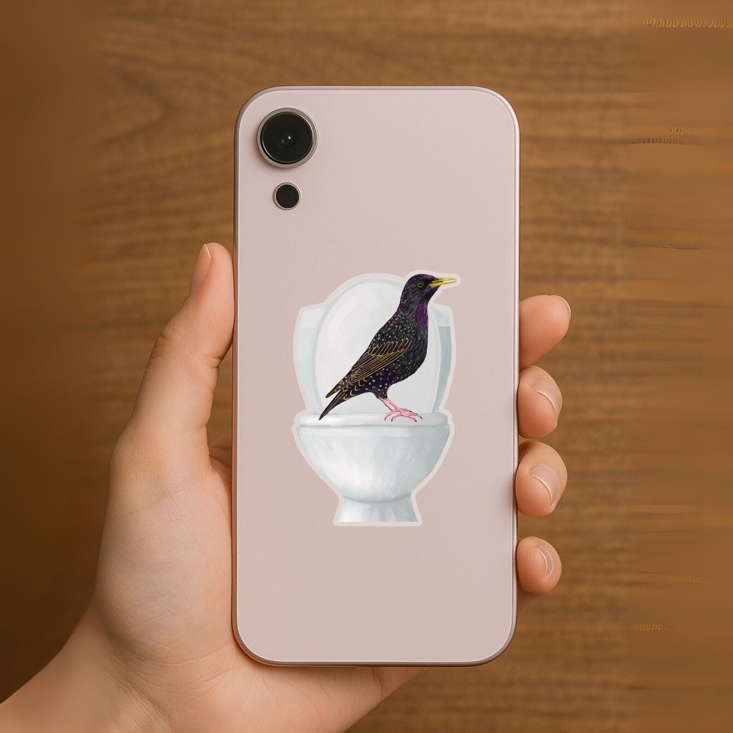 European Starling on Toilet Sticker - MerikaArt