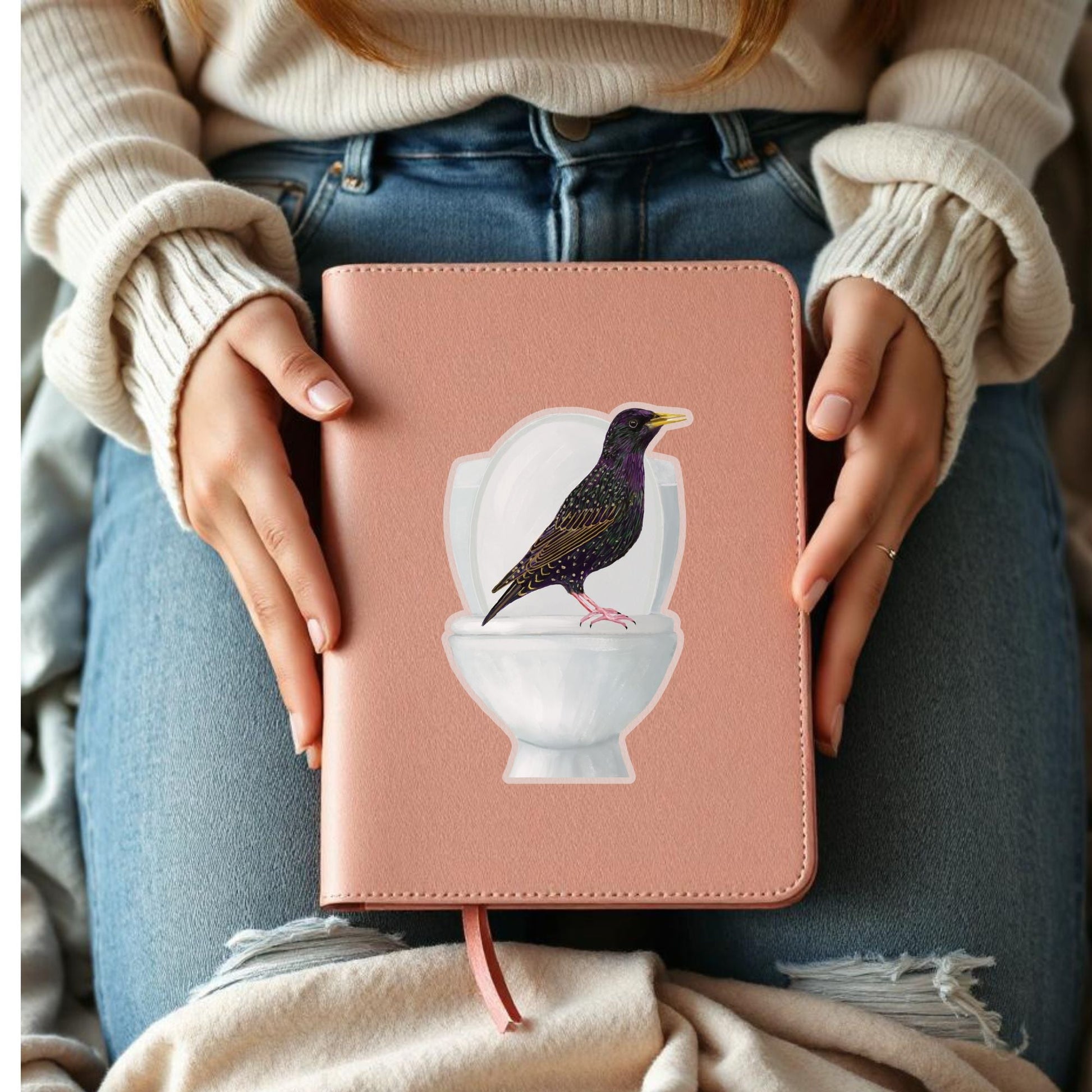 European Starling on Toilet Sticker - MerikaArt