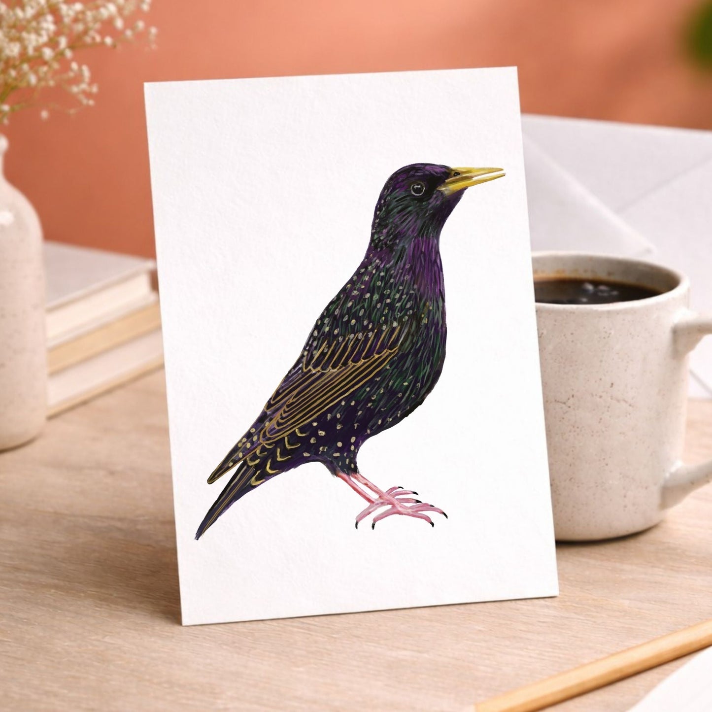 European Starling Postcard - MerikaArt