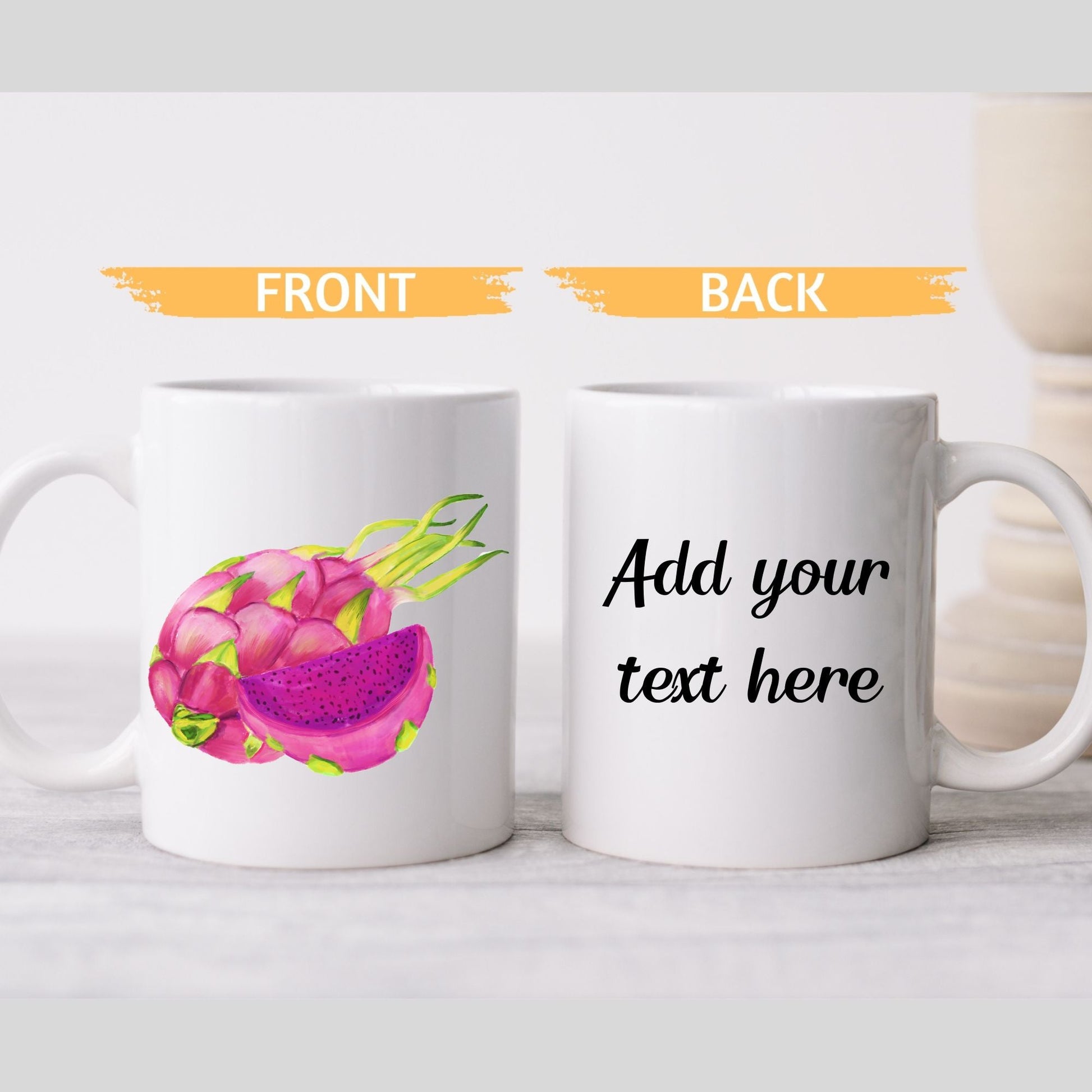 Exotic Dragon Fruit Mug with Vibrant Tropical Art - MerikaArt