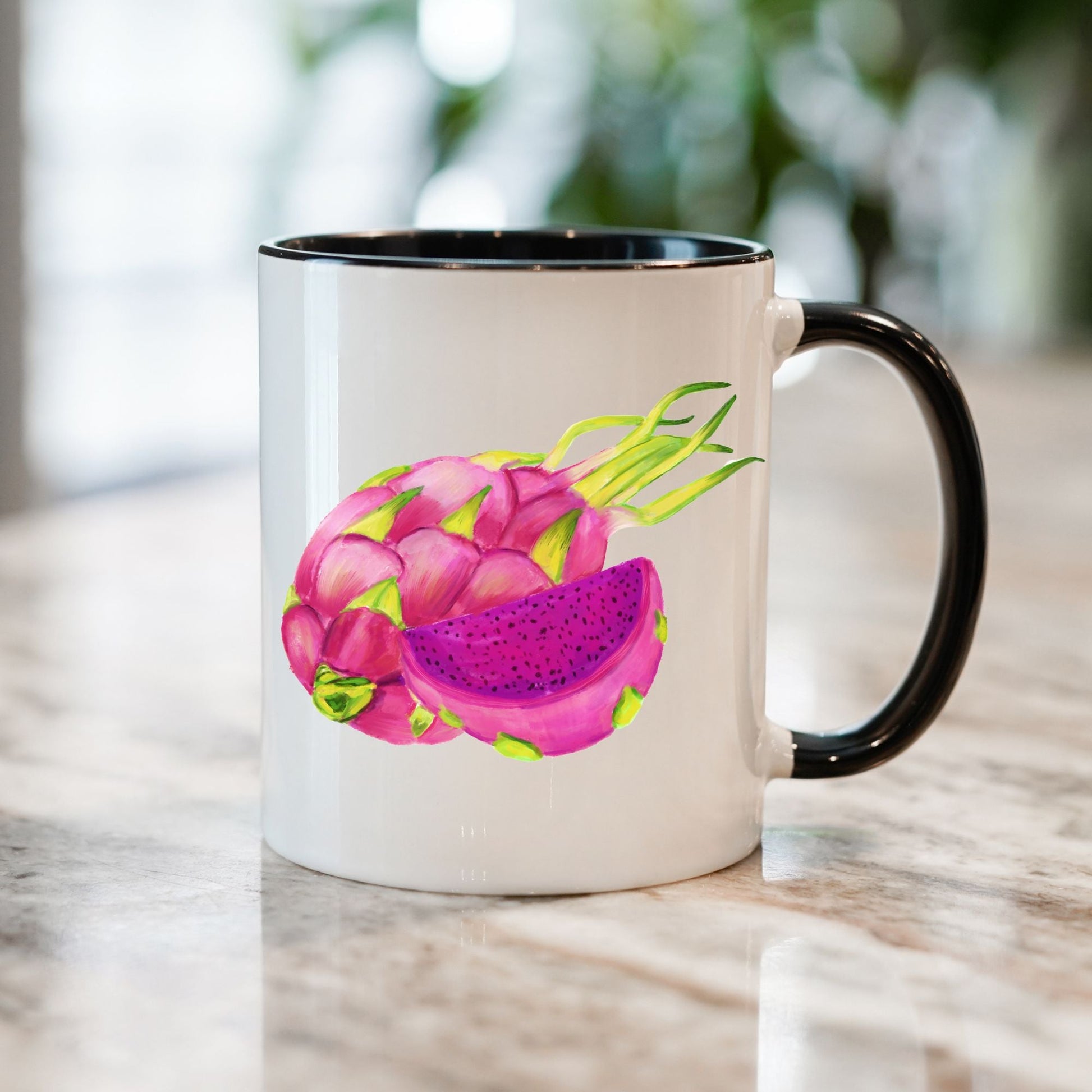 Exotic Dragon Fruit Mug with Vibrant Tropical Art - MerikaArt