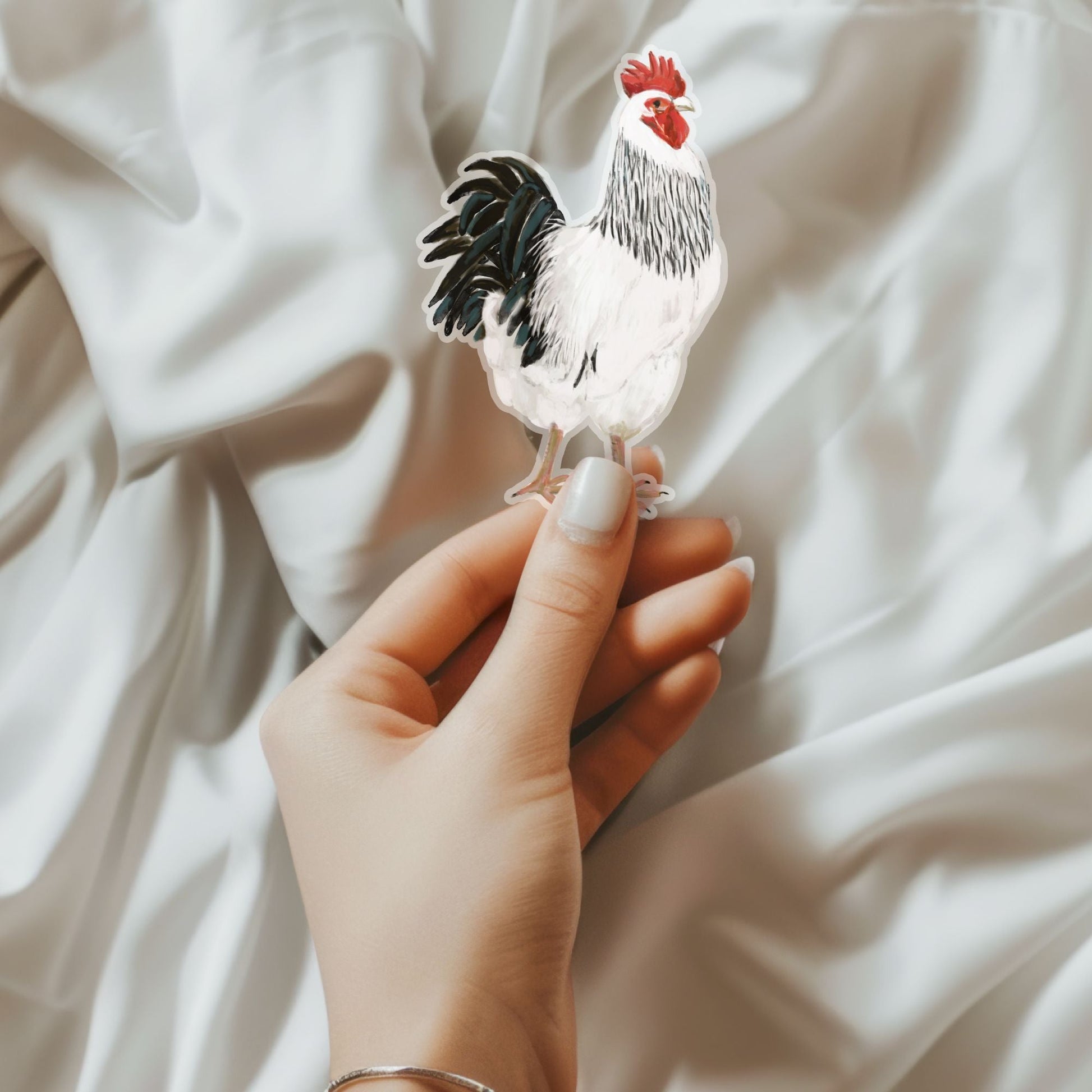 Farmhouse Rooster Sticker - MerikaArt
