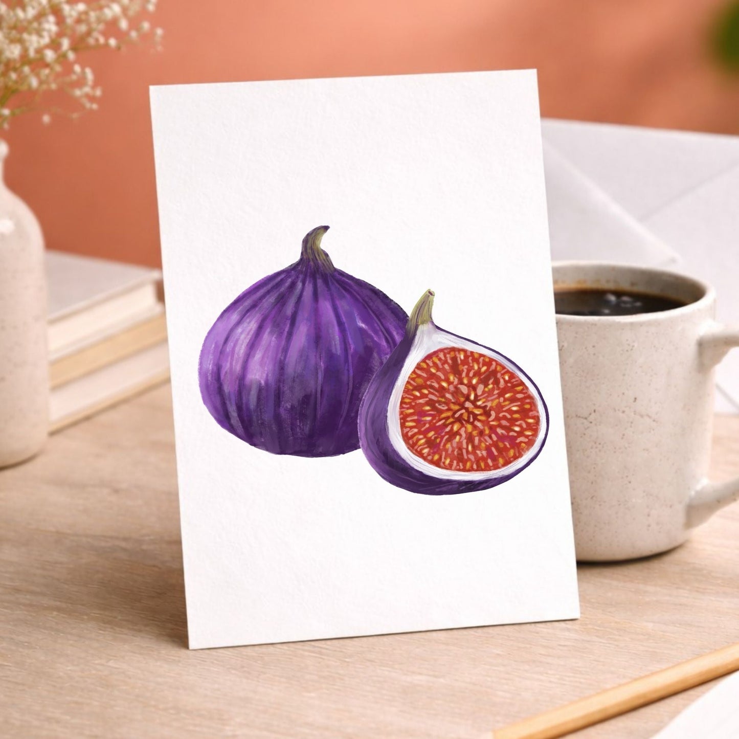 Fig Postcard - MerikaArt