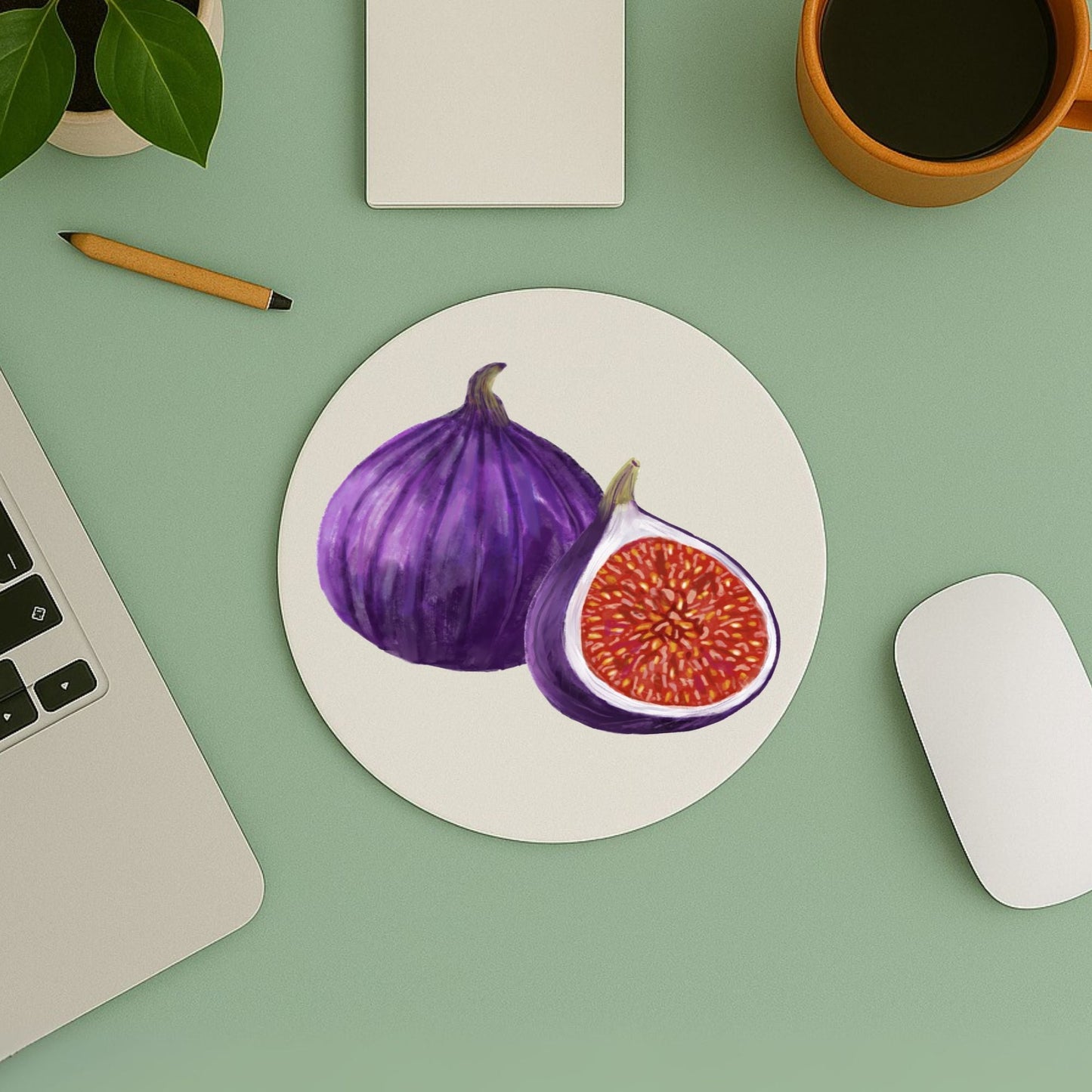 Fig Vinyl Mousepad - MerikaArt