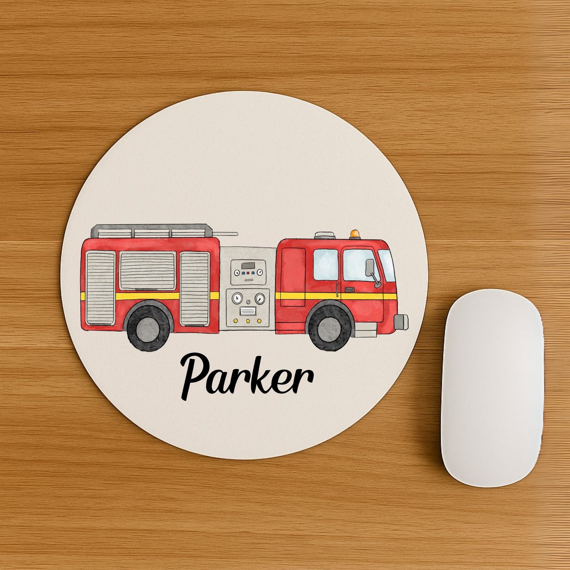 Fire Truck Mousepad - MerikaArt