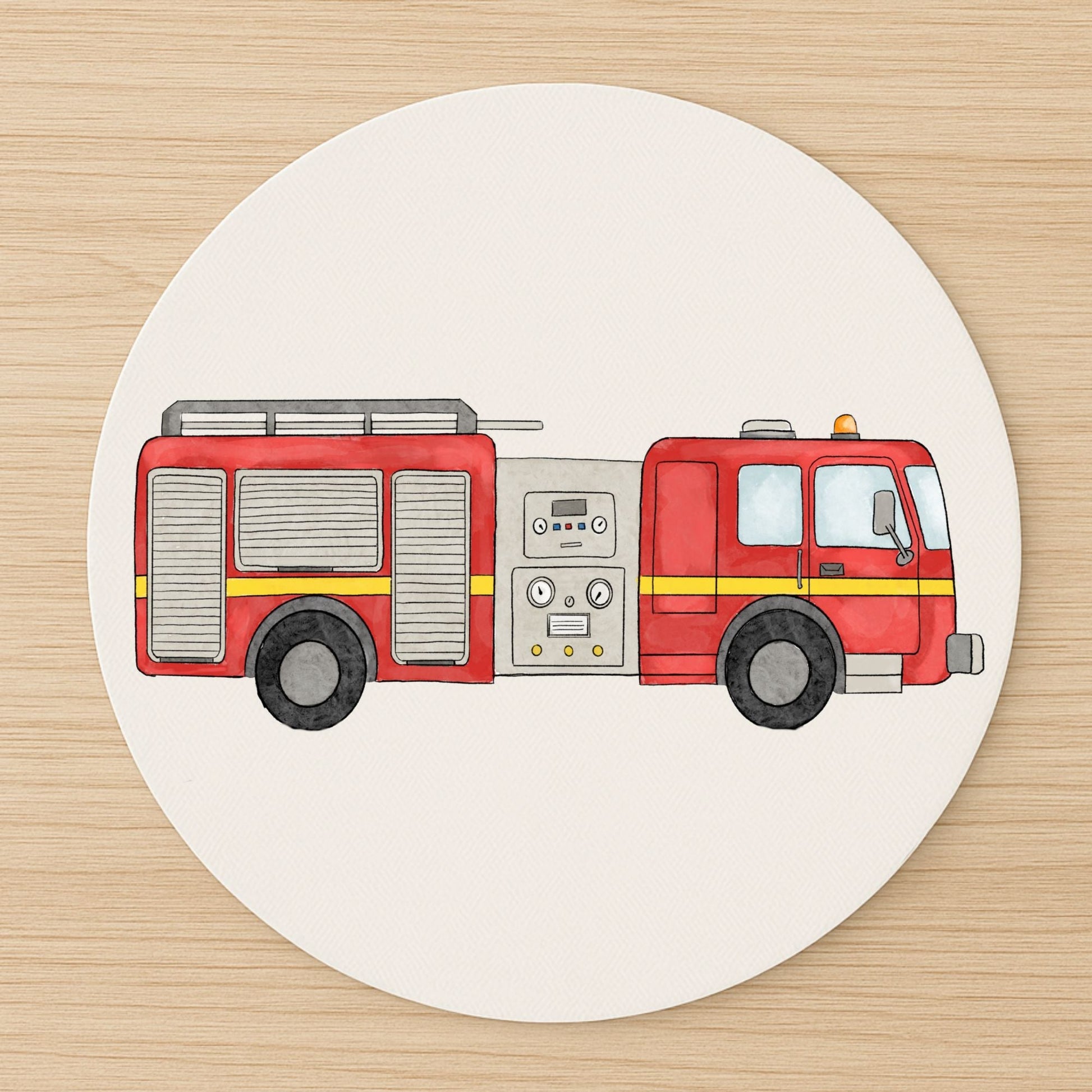 Fire Truck Mousepad - MerikaArt