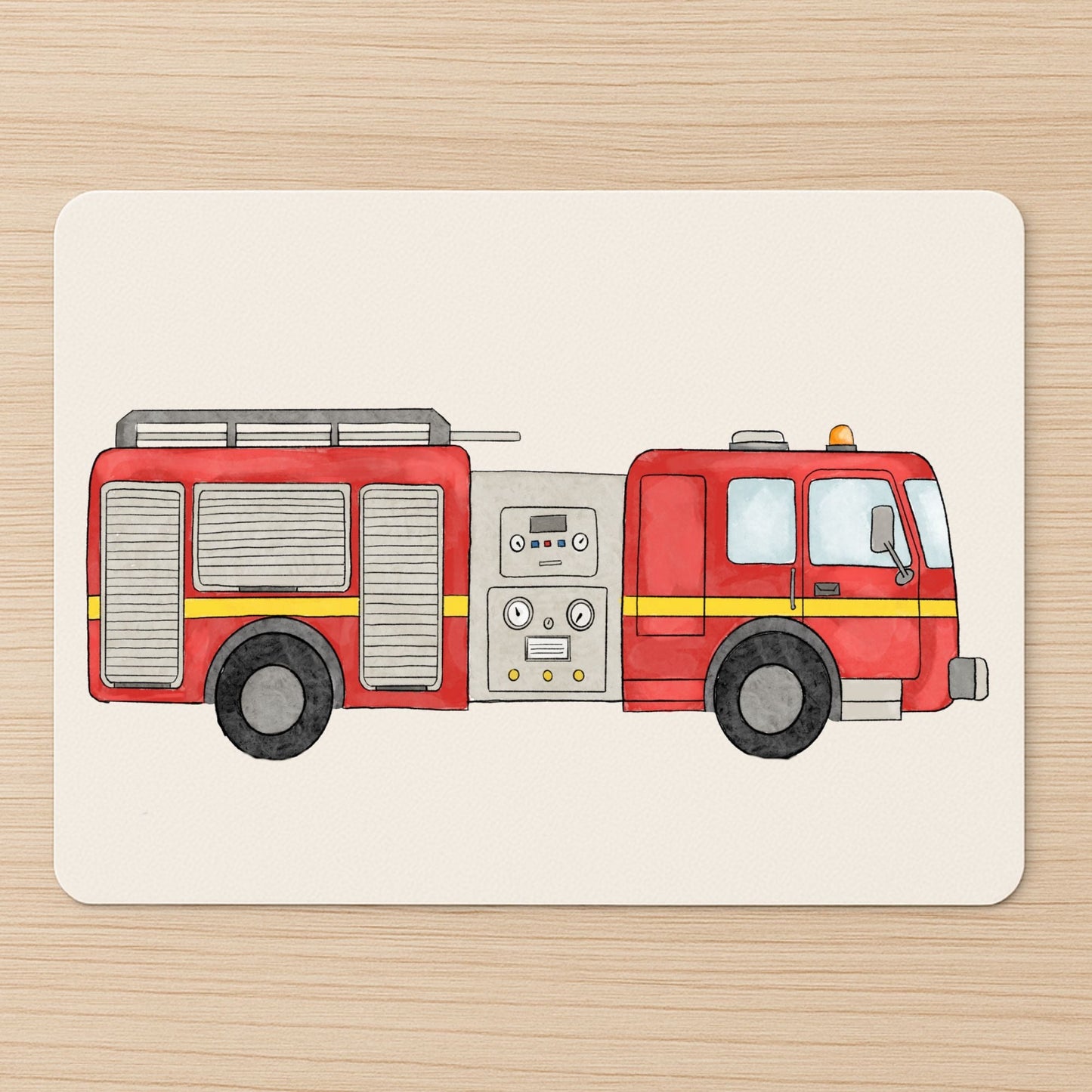 Fire Truck Mousepad - MerikaArt