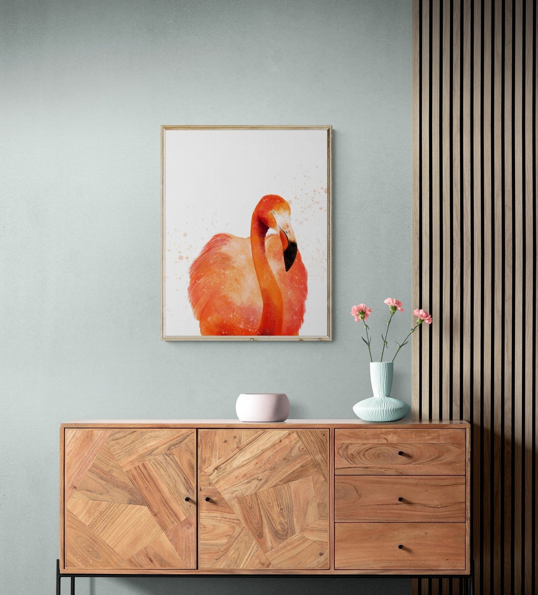 Flamingo Bird Print - MerikaArt