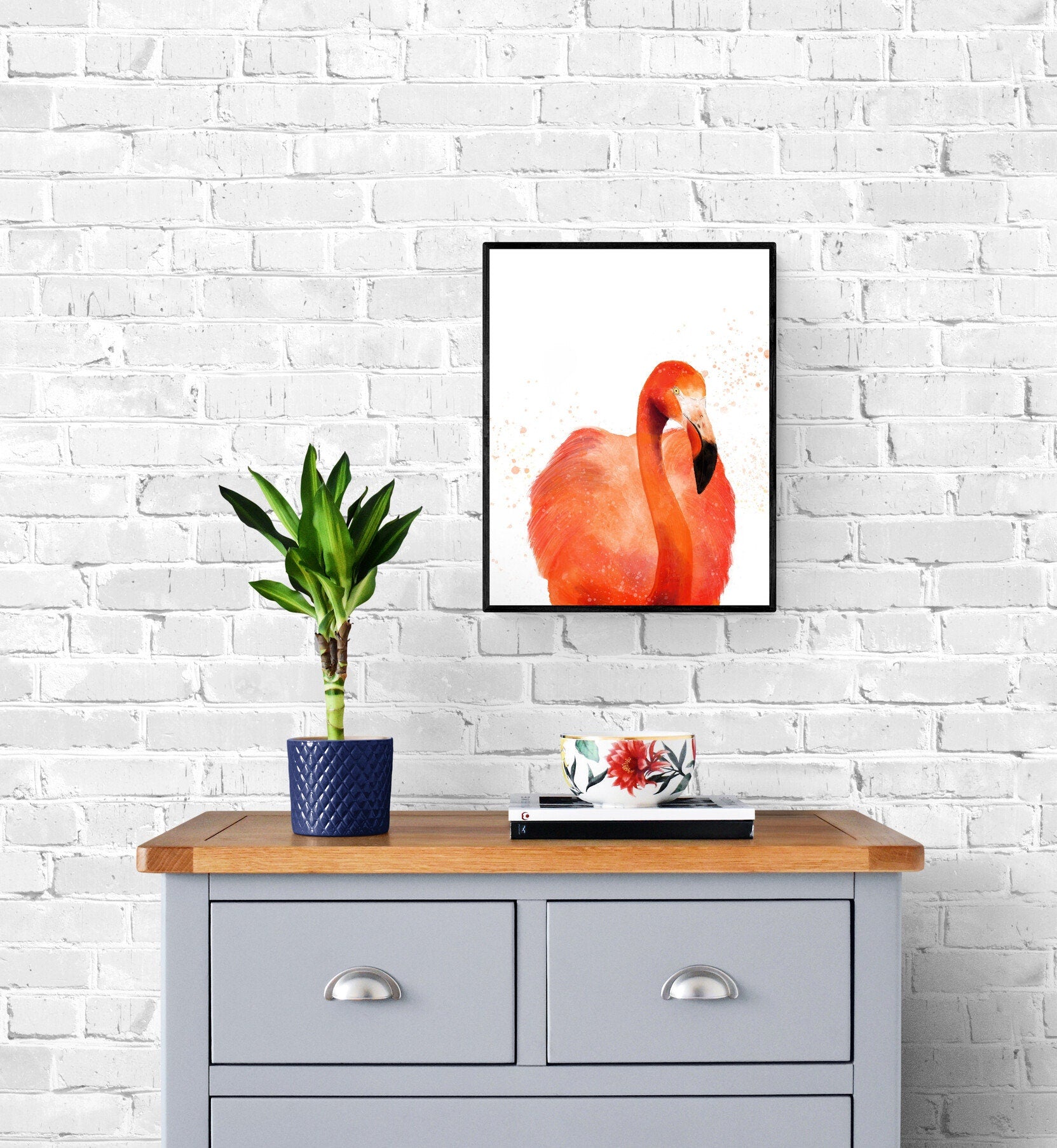 Flamingo Bird Print - MerikaArt