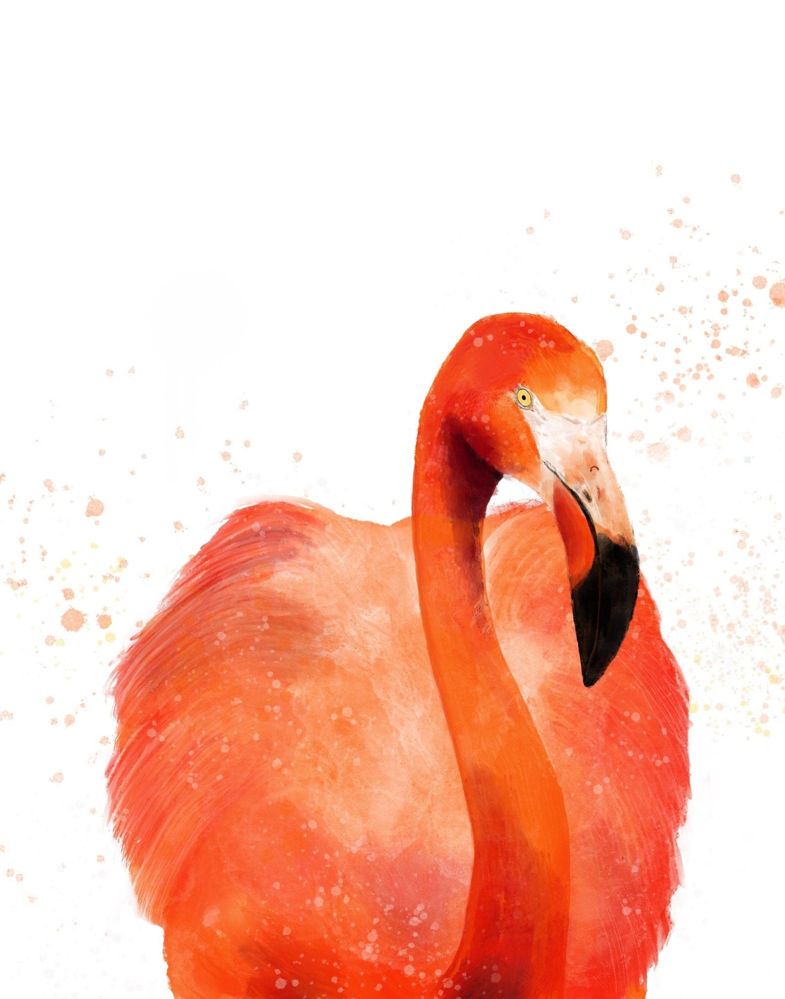 Flamingo Bird Print - MerikaArt