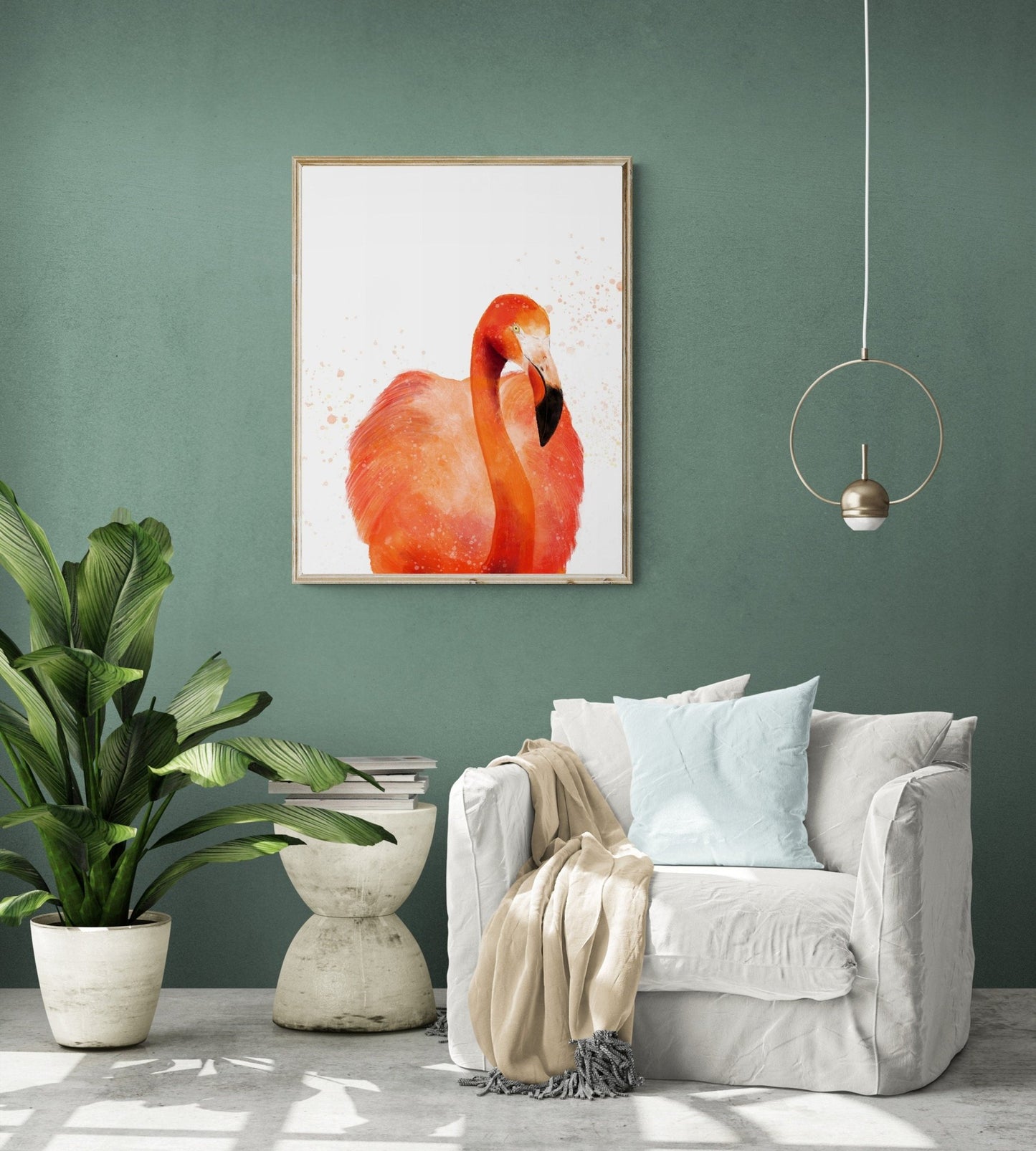 Flamingo Bird Print - MerikaArt