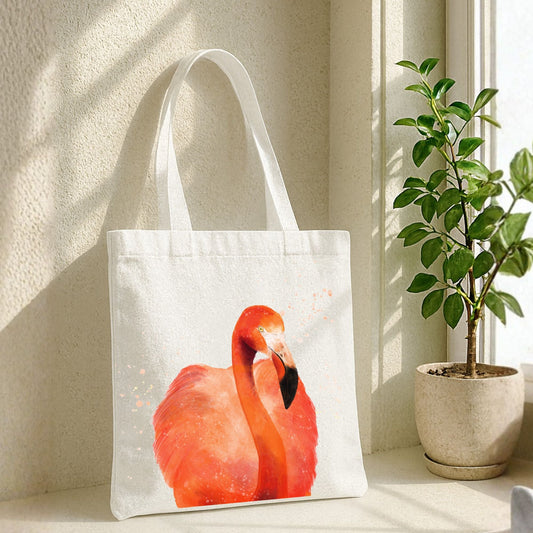 Flamingo Canvas Tote Bag - MerikaArt
