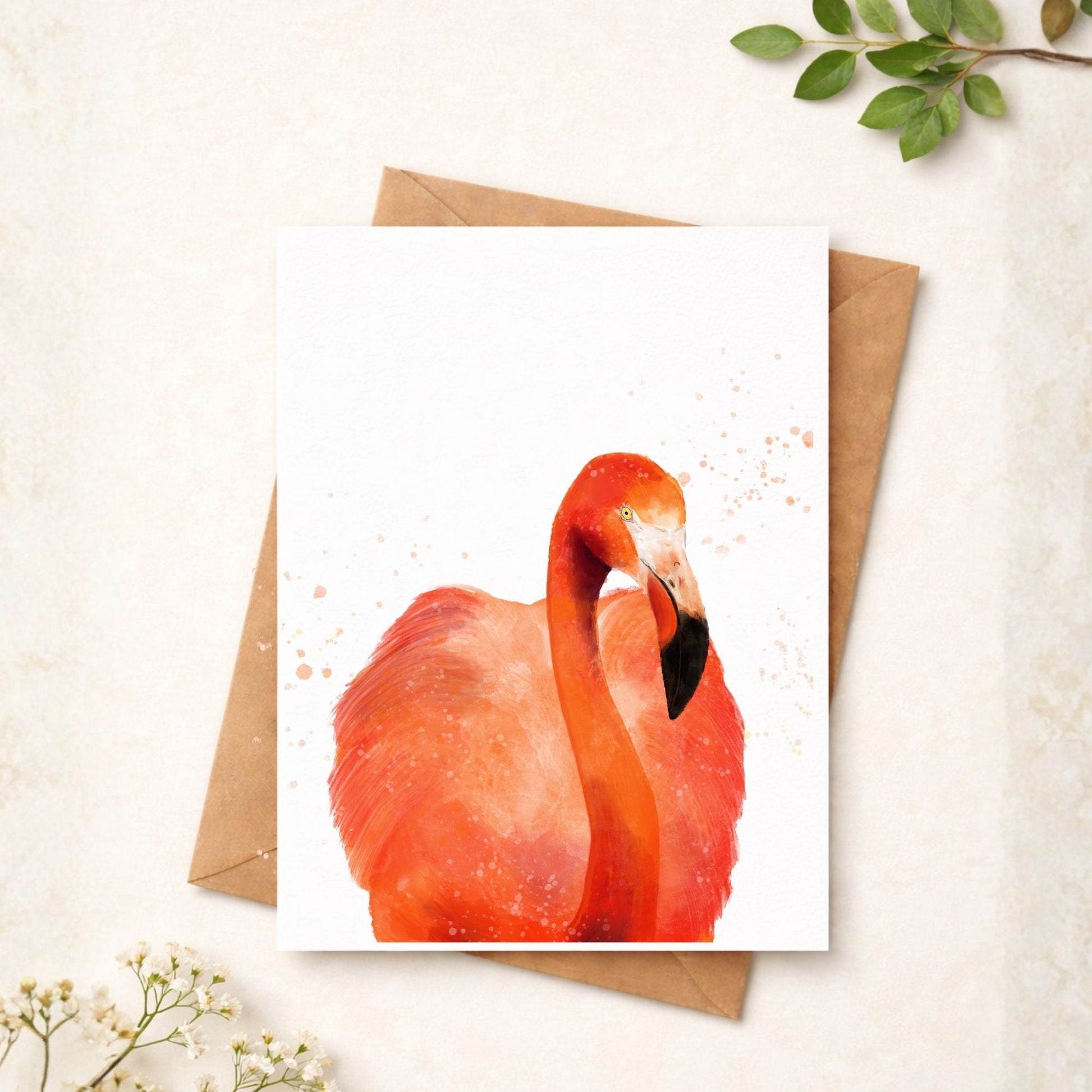 Flamingo Postcard - MerikaArt