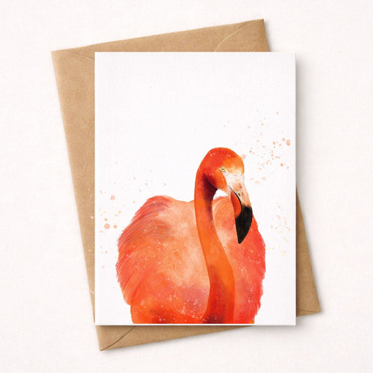 Flamingo Postcard - MerikaArt
