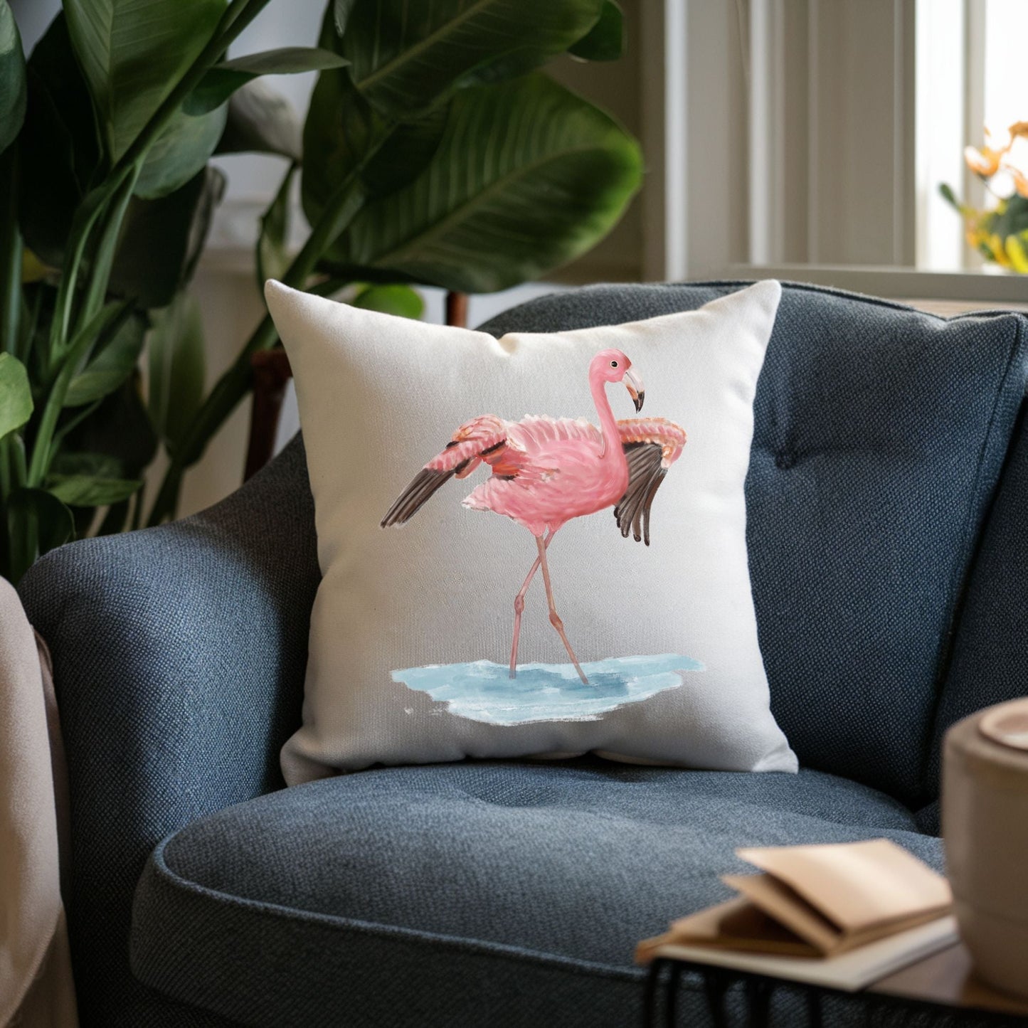 Flamingo Stretching Pillow - MerikaArt
