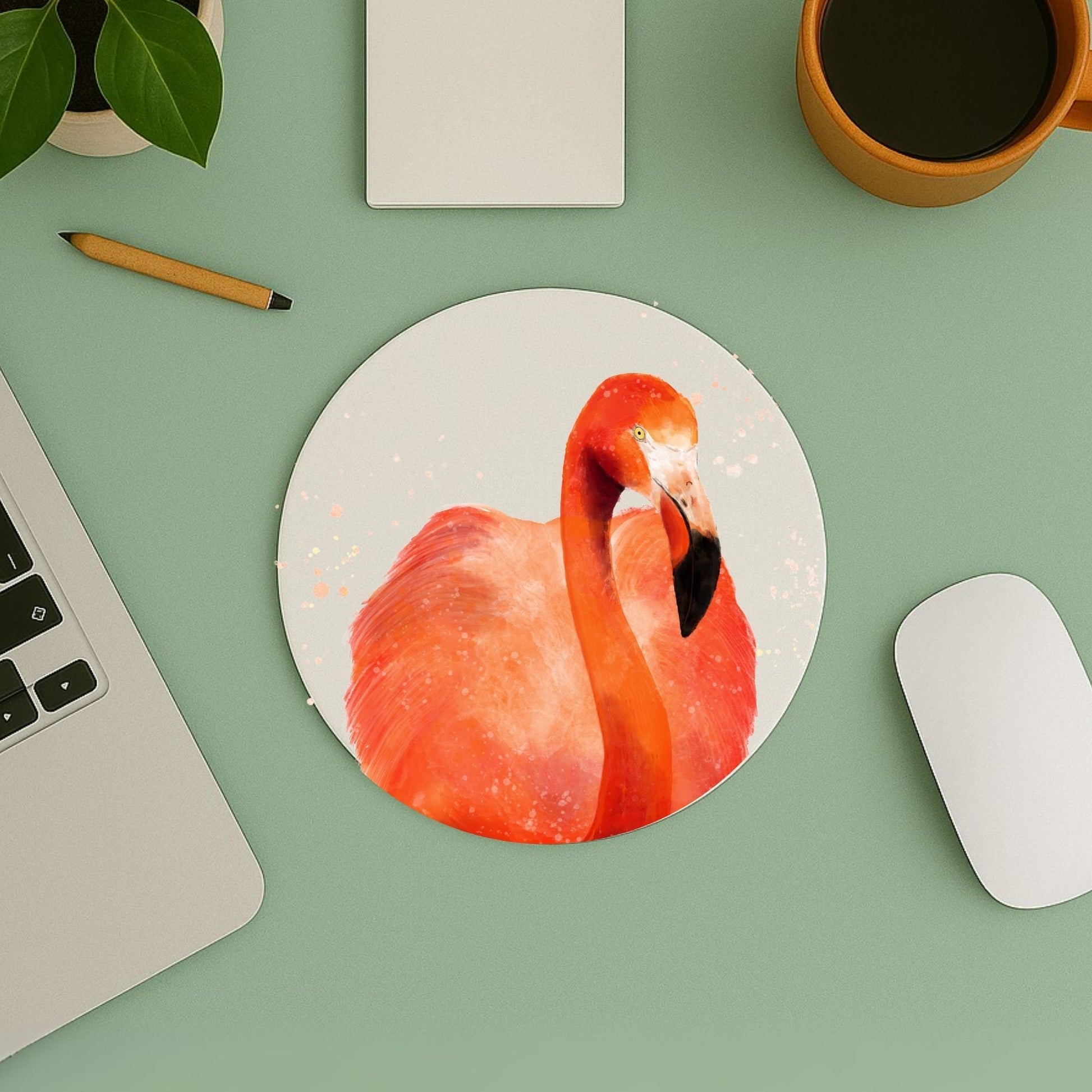 Flamingo Vinyl Mousepad - MerikaArt