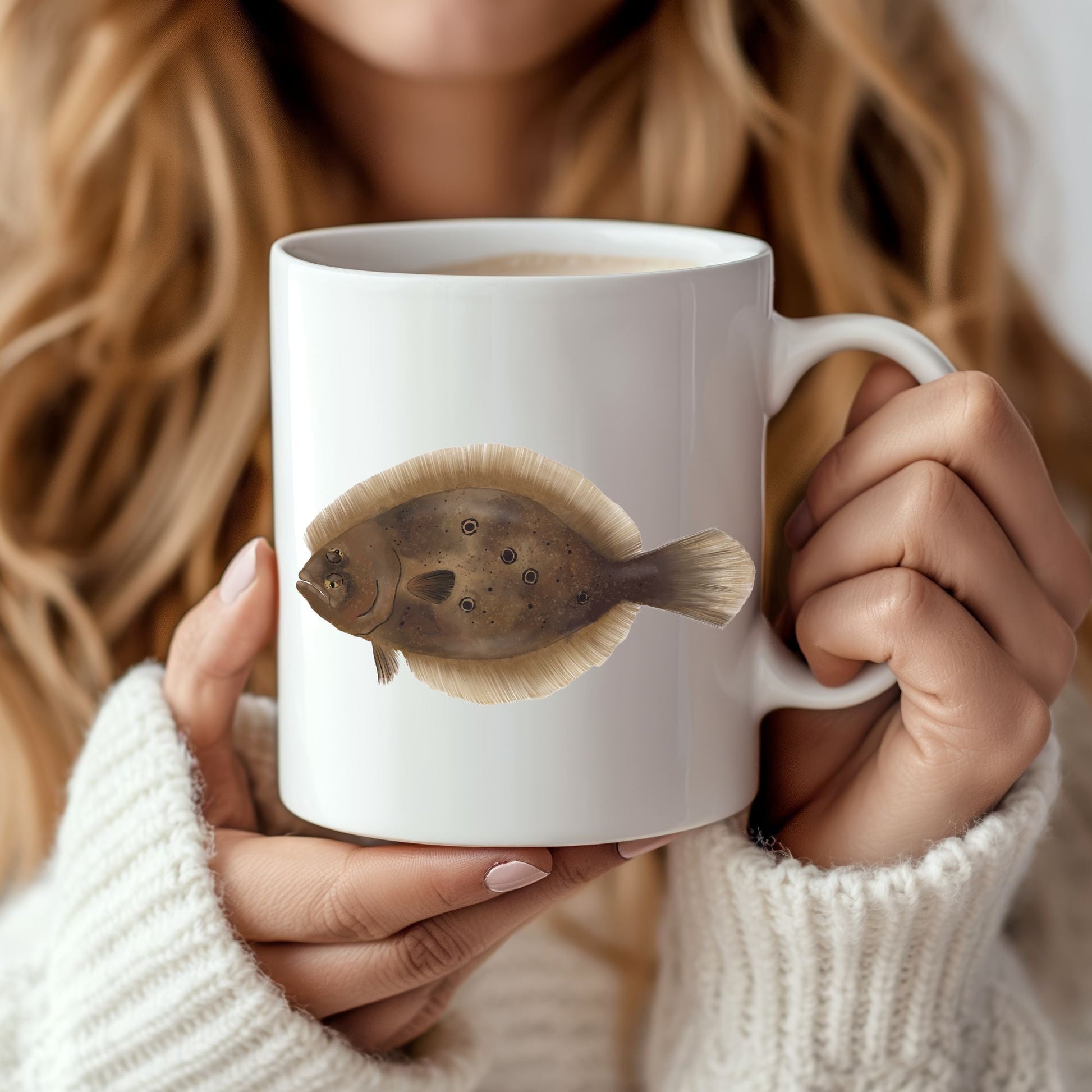 Flounder Fish Mug - MerikaArt