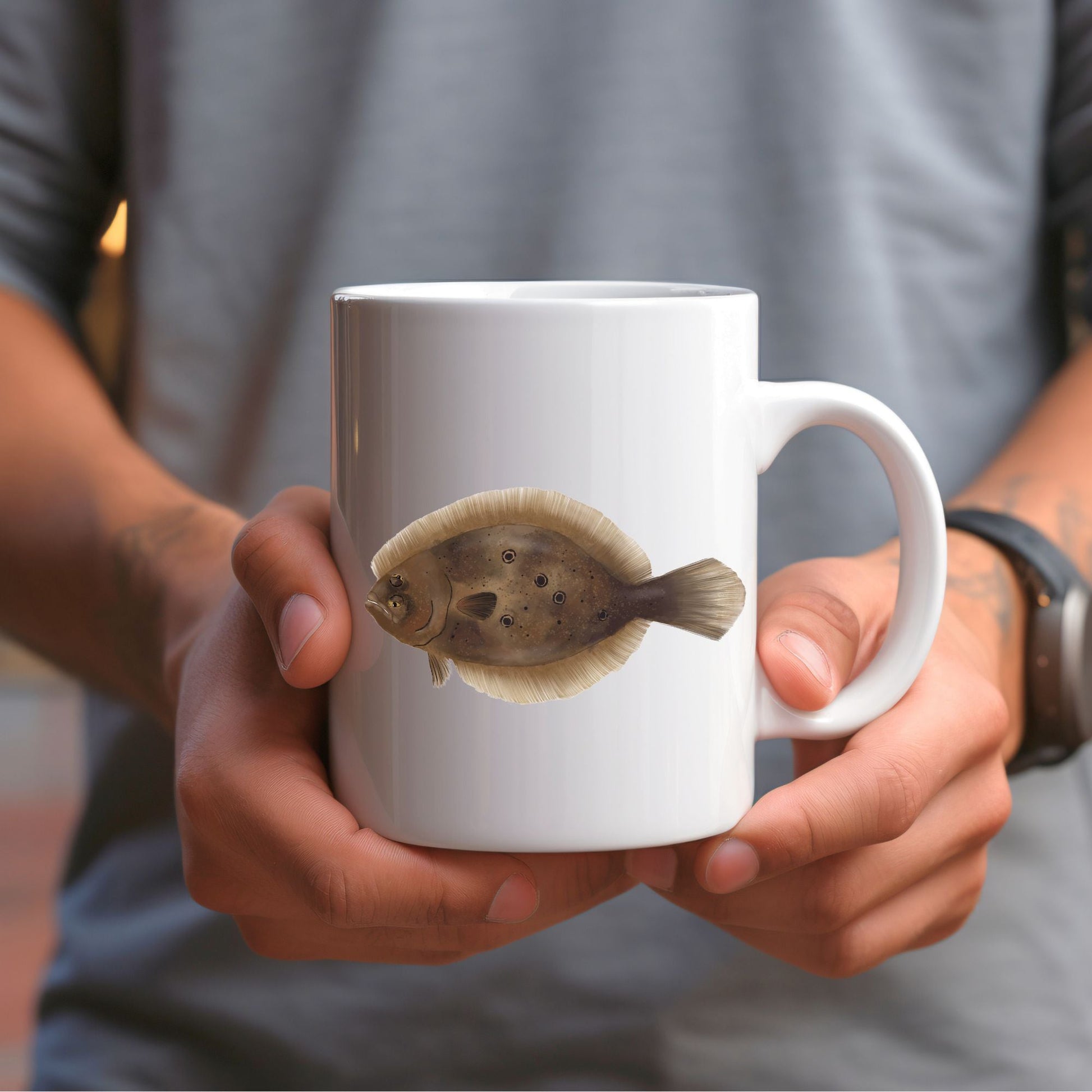 Flounder Fish Mug - MerikaArt