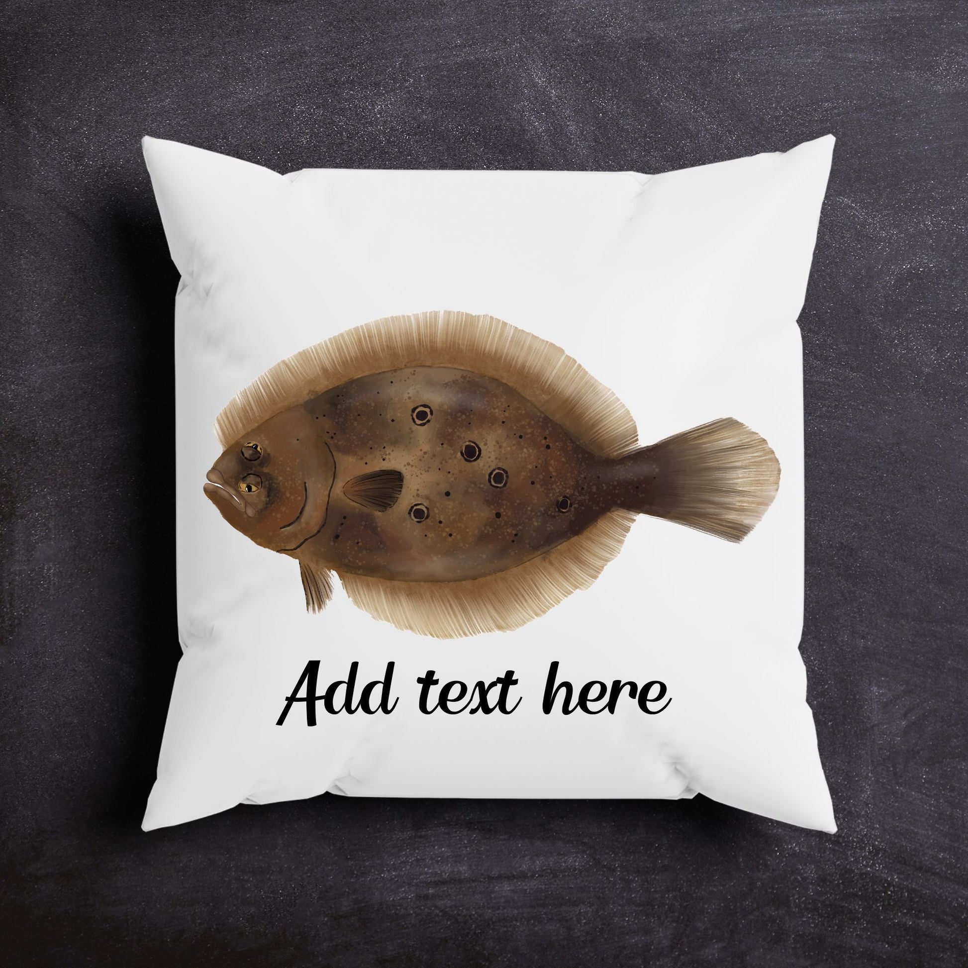 Flounder Fish Pillow - MerikaArt