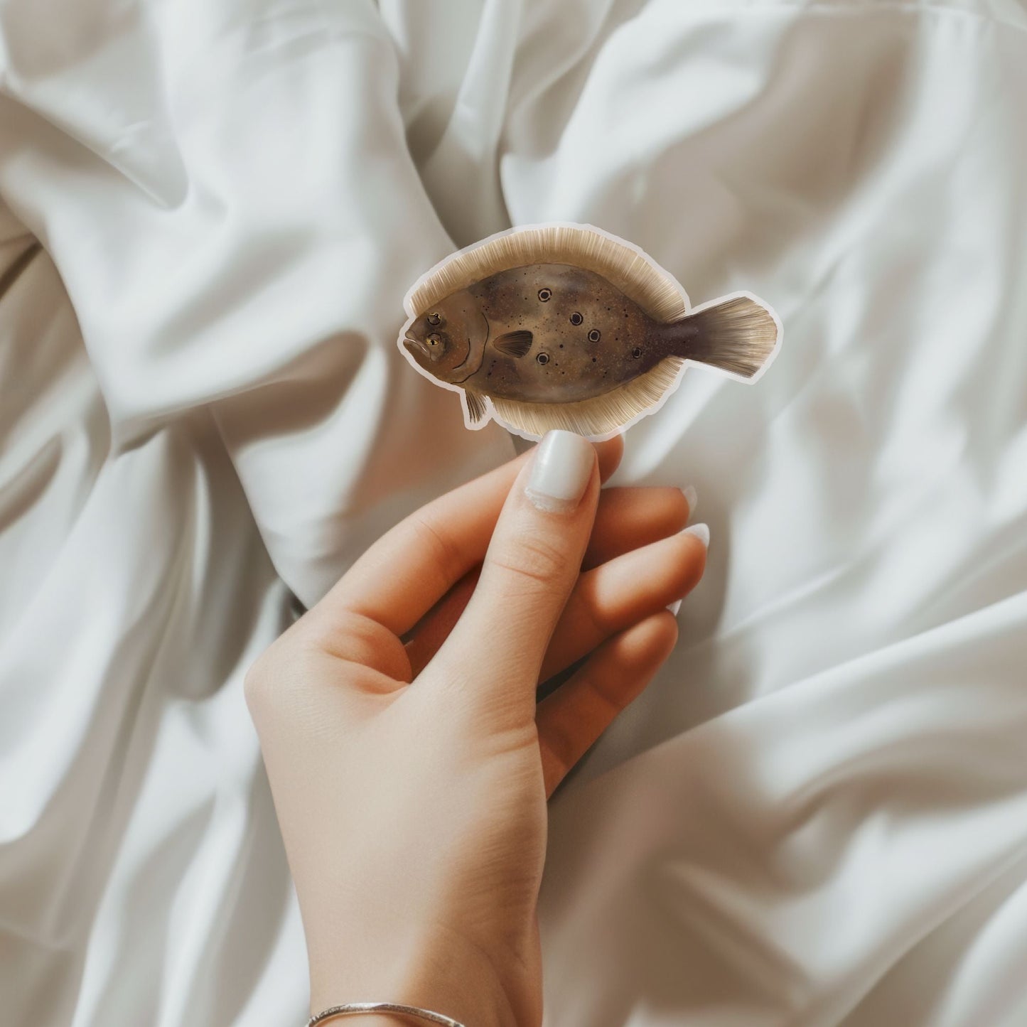 Flounder Fish Vinyl Sticker - MerikaArt