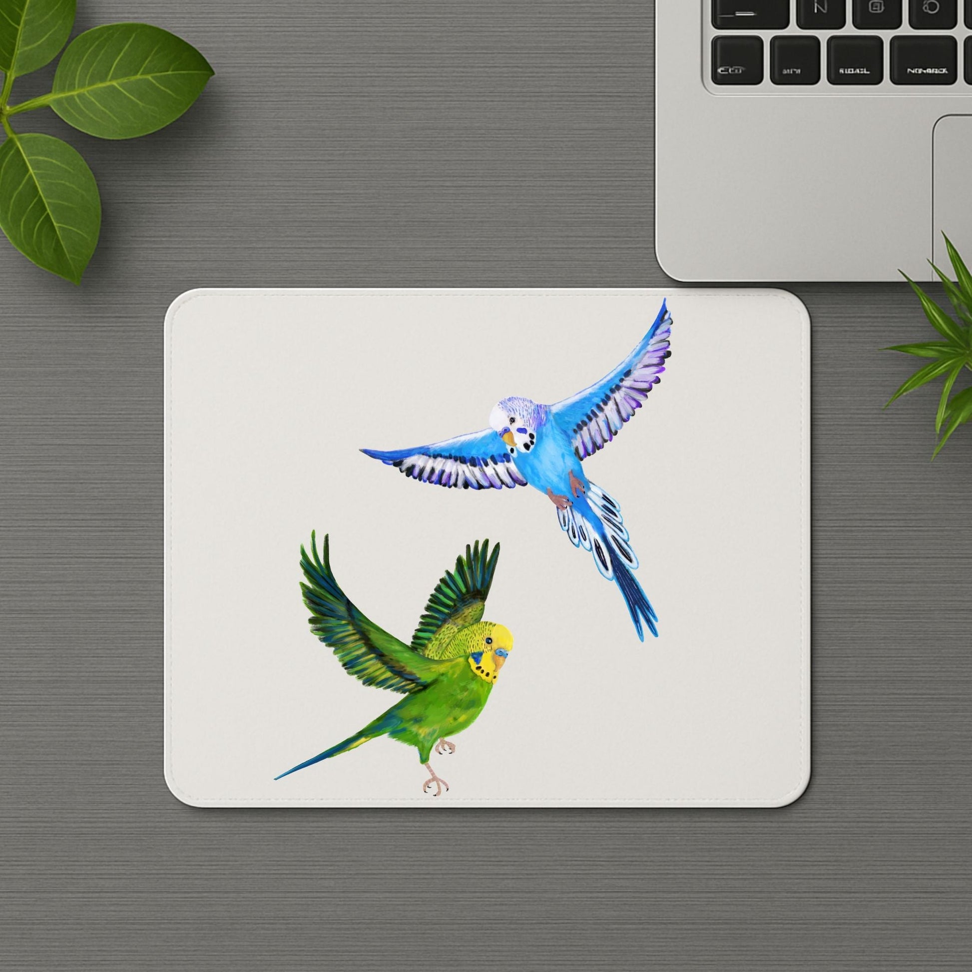 Flying Budgerigars Mousepad - MerikaArt