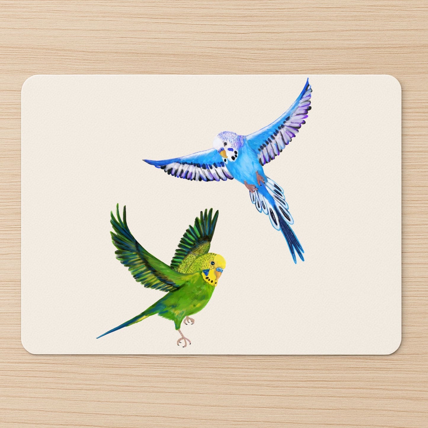 Flying Budgerigars Mousepad - MerikaArt