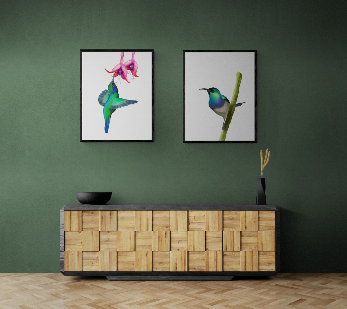 Flying Hummingbird Art Print - MerikaArt