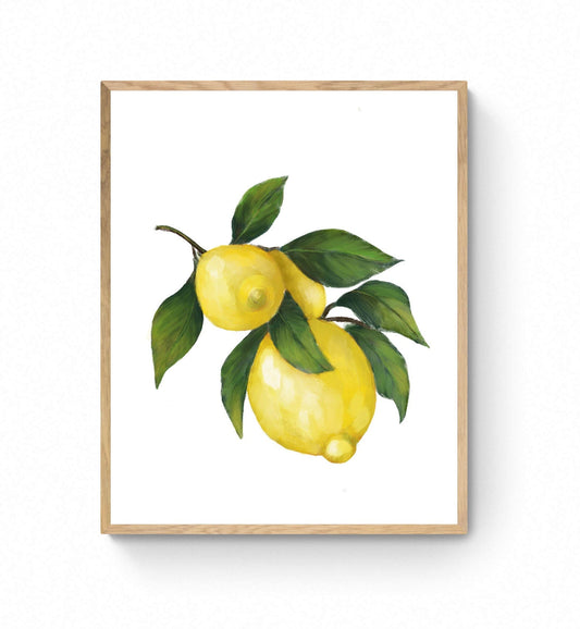 Fresh Lemon Art Print - MerikaArt