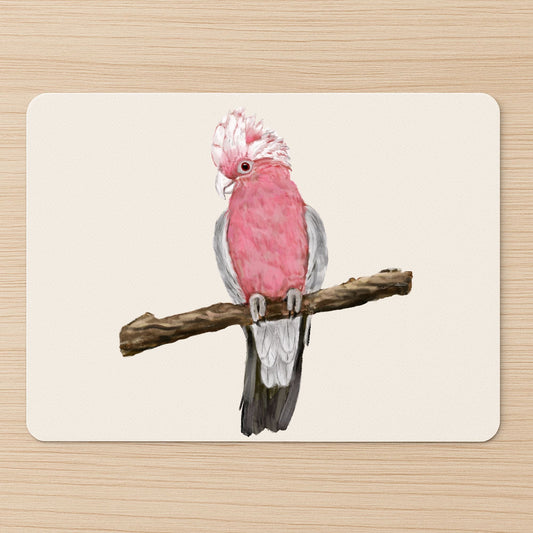 Galah Cockatoo Bird Mousepad - MerikaArt