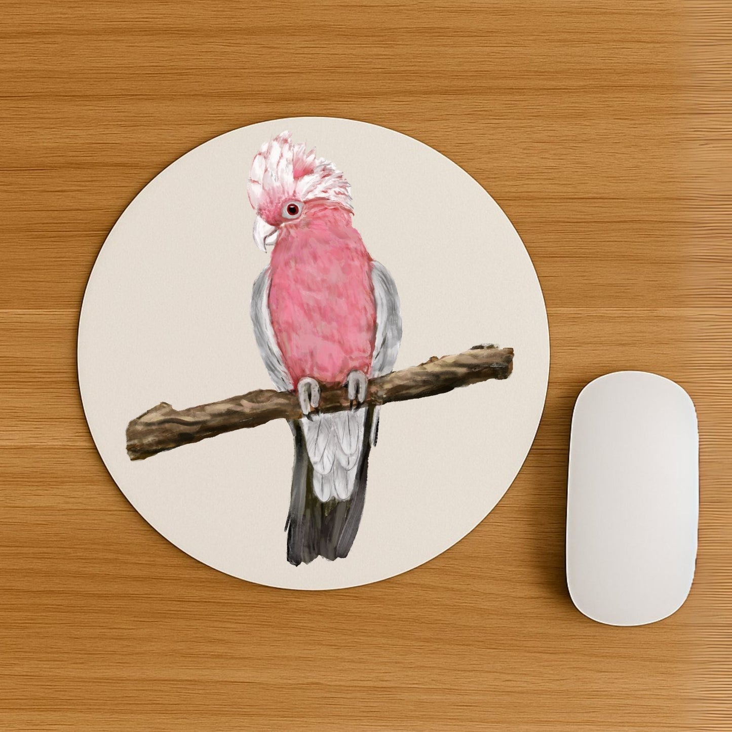 Galah Cockatoo Bird Mousepad - MerikaArt