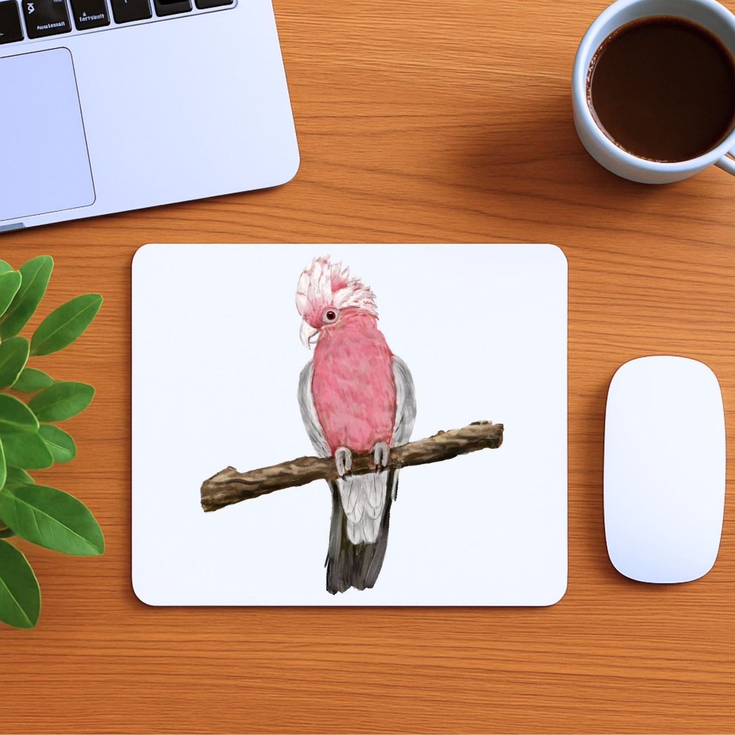 Galah Cockatoo Bird Mousepad - MerikaArt
