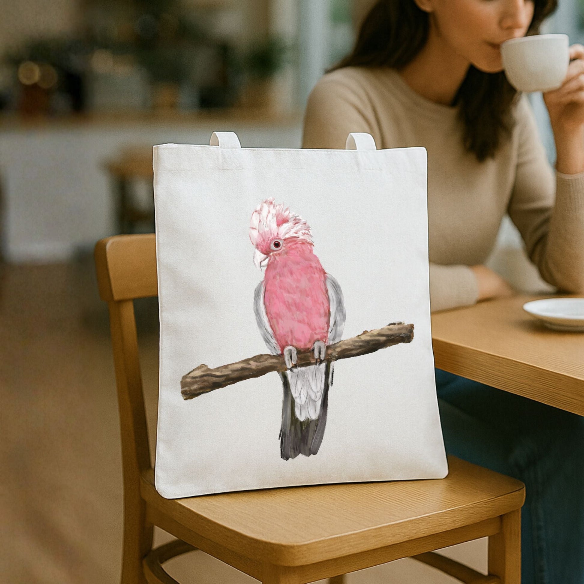 Galah Cockatoo Canvas Tote Bag - MerikaArt