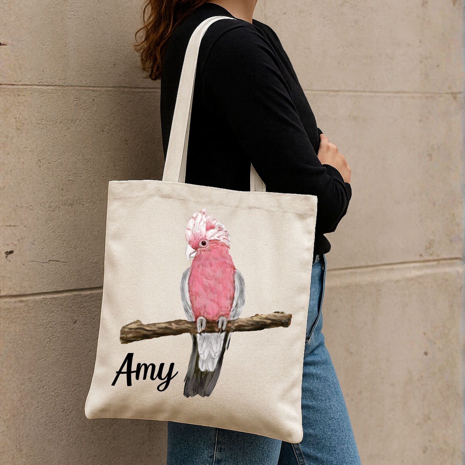 Galah Cockatoo Canvas Tote Bag - MerikaArt