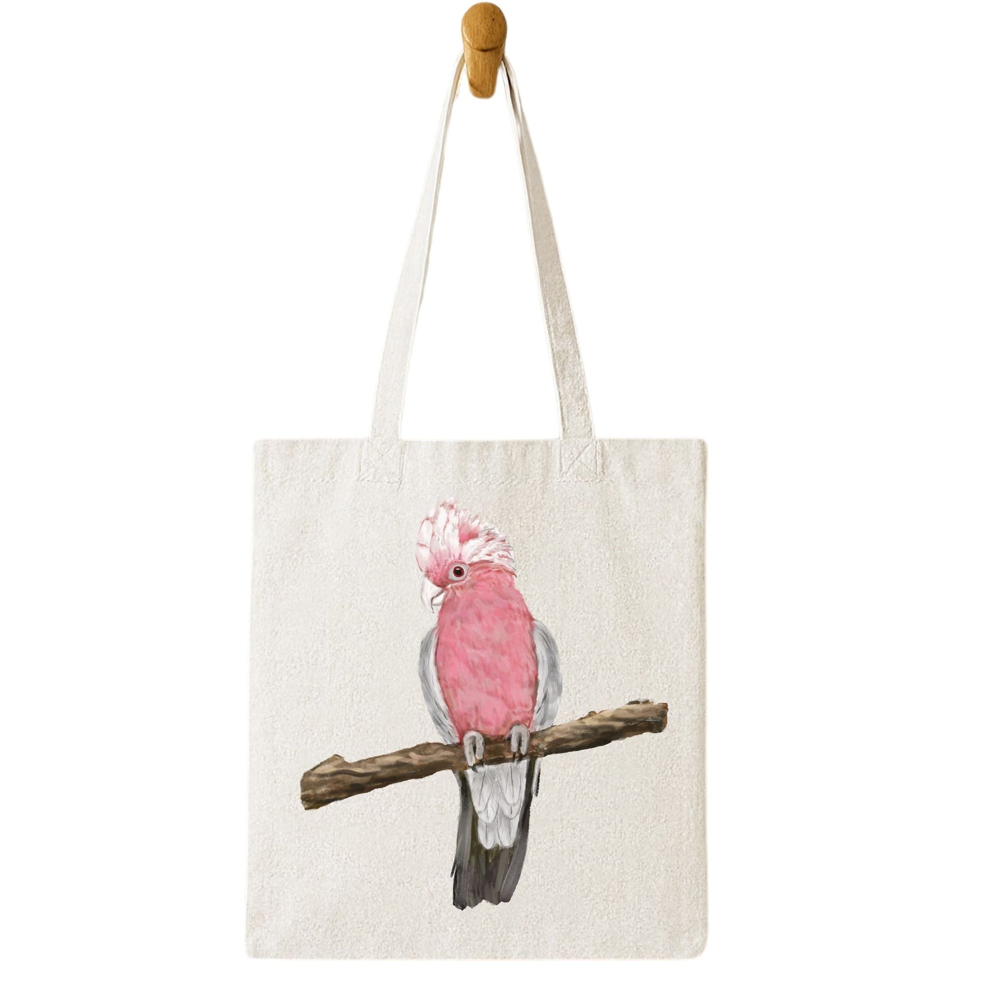Galah Cockatoo Canvas Tote Bag - MerikaArt