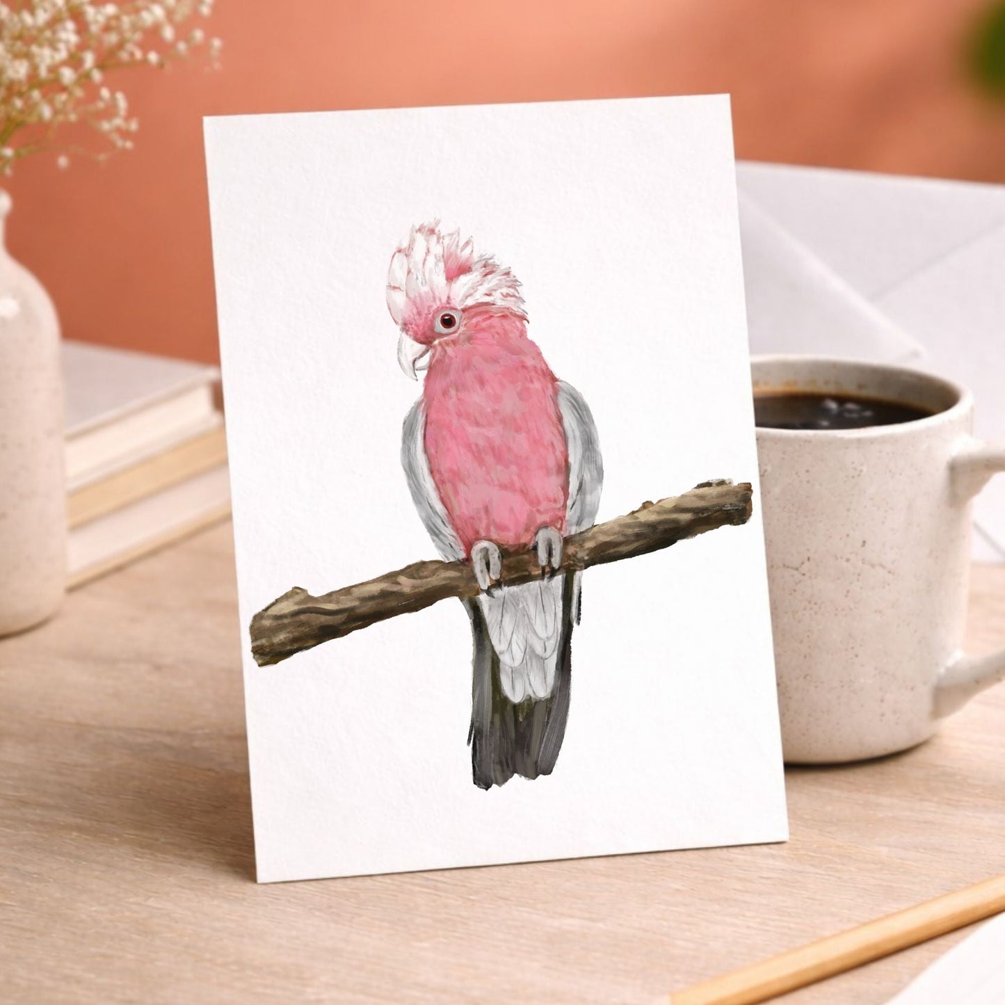 Galah Cockatoo Postcard - MerikaArt