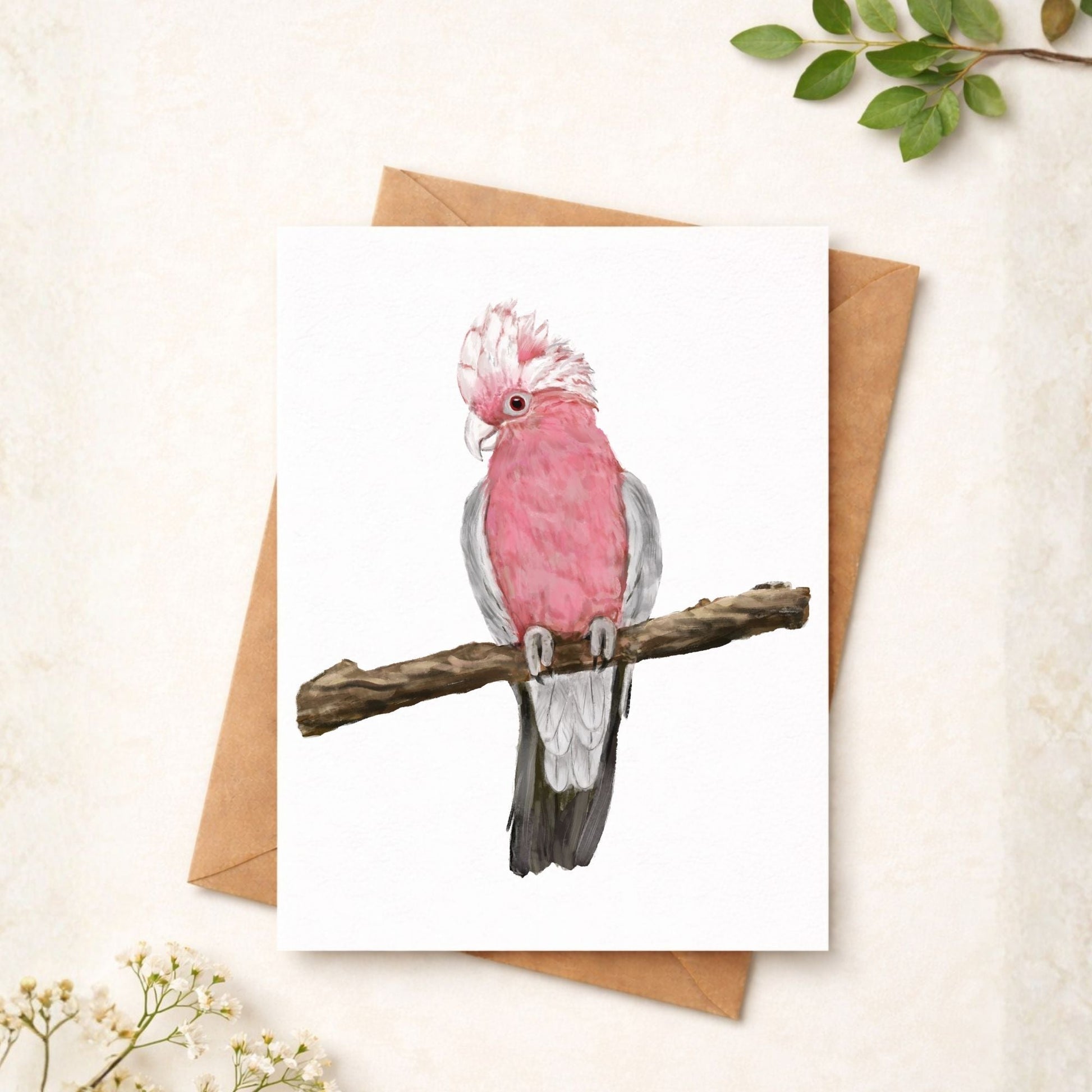 Galah Cockatoo Postcard - MerikaArt
