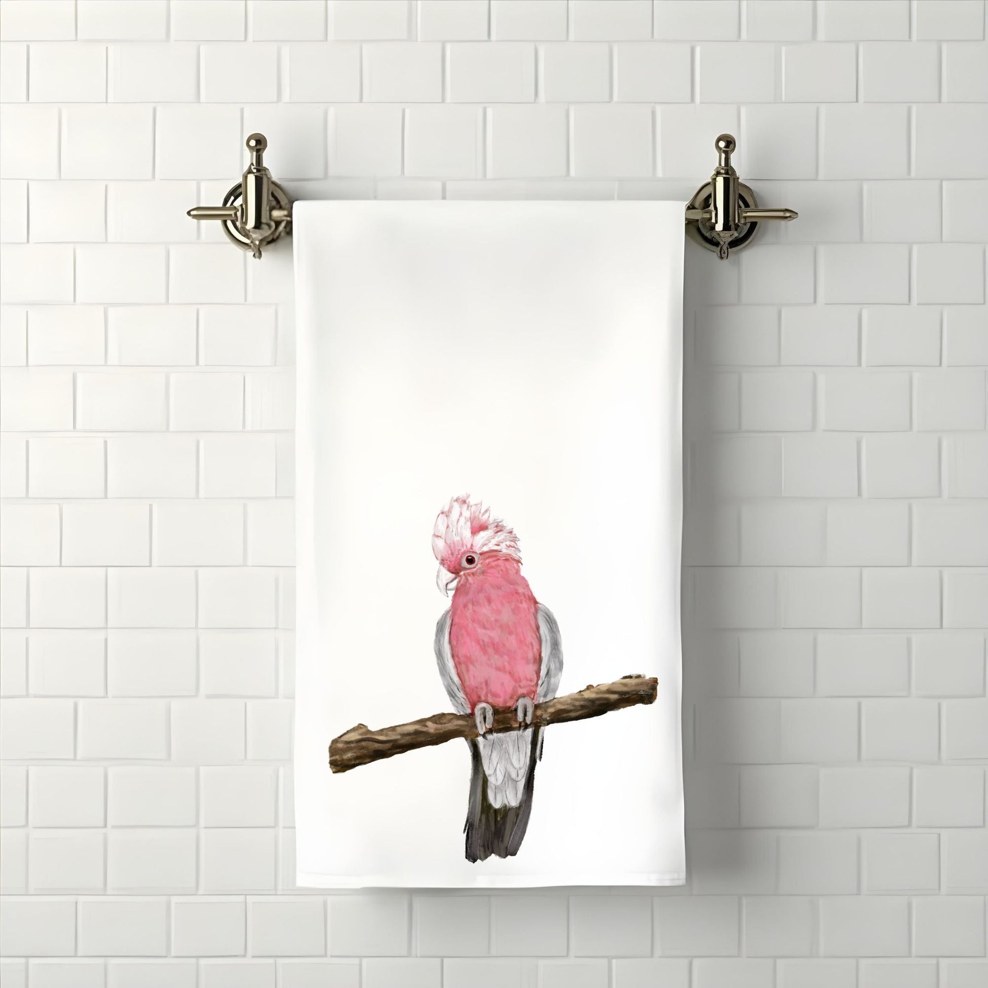 Galah Cockatoo Towel - MerikaArt