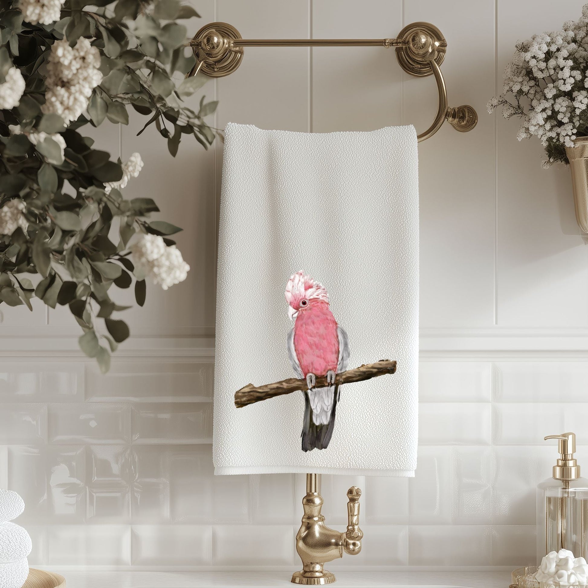 Galah Cockatoo Towel - MerikaArt