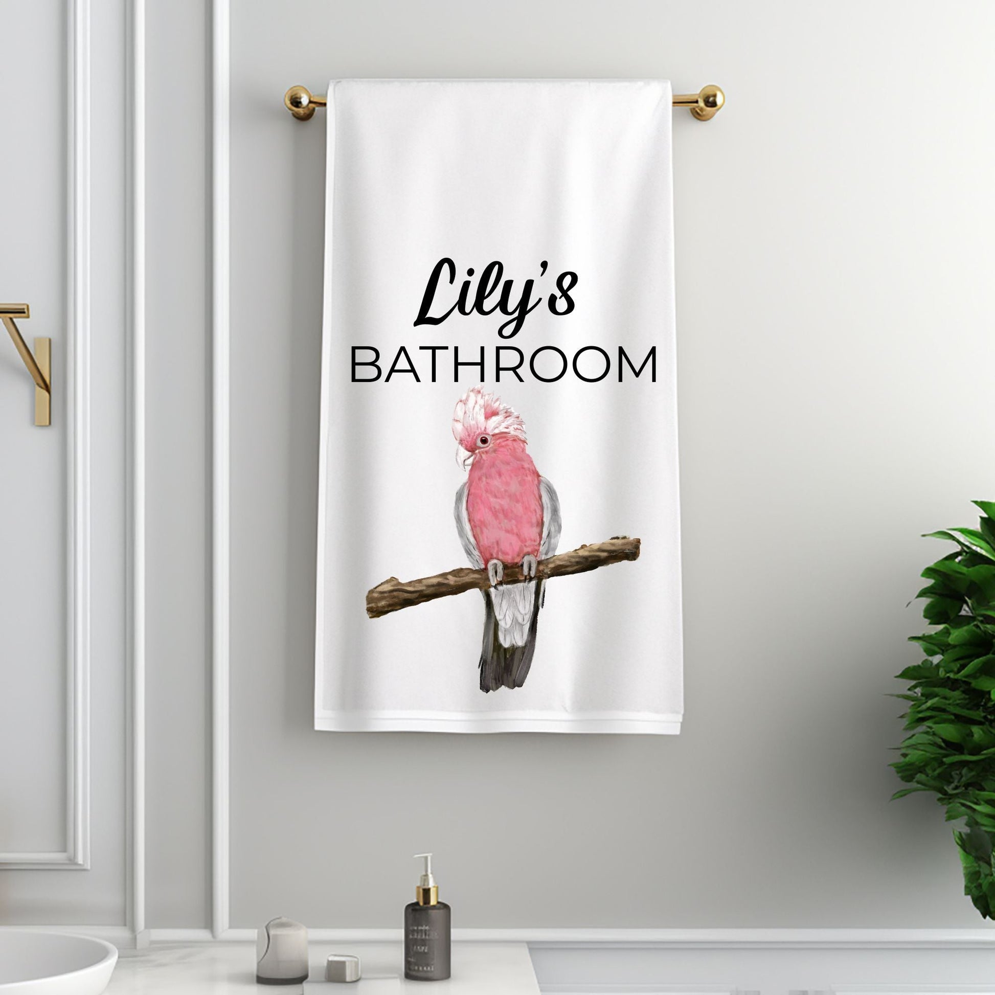 Galah Cockatoo Towel - MerikaArt