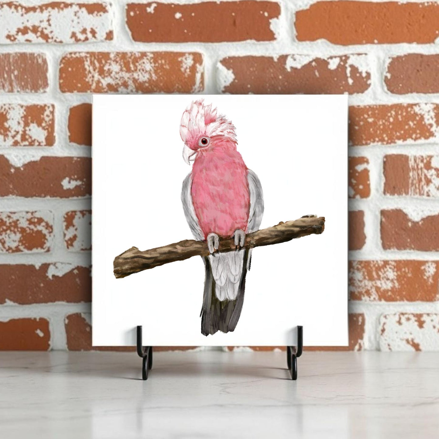 Galah Parrot Ceramic Tile - MerikaArt