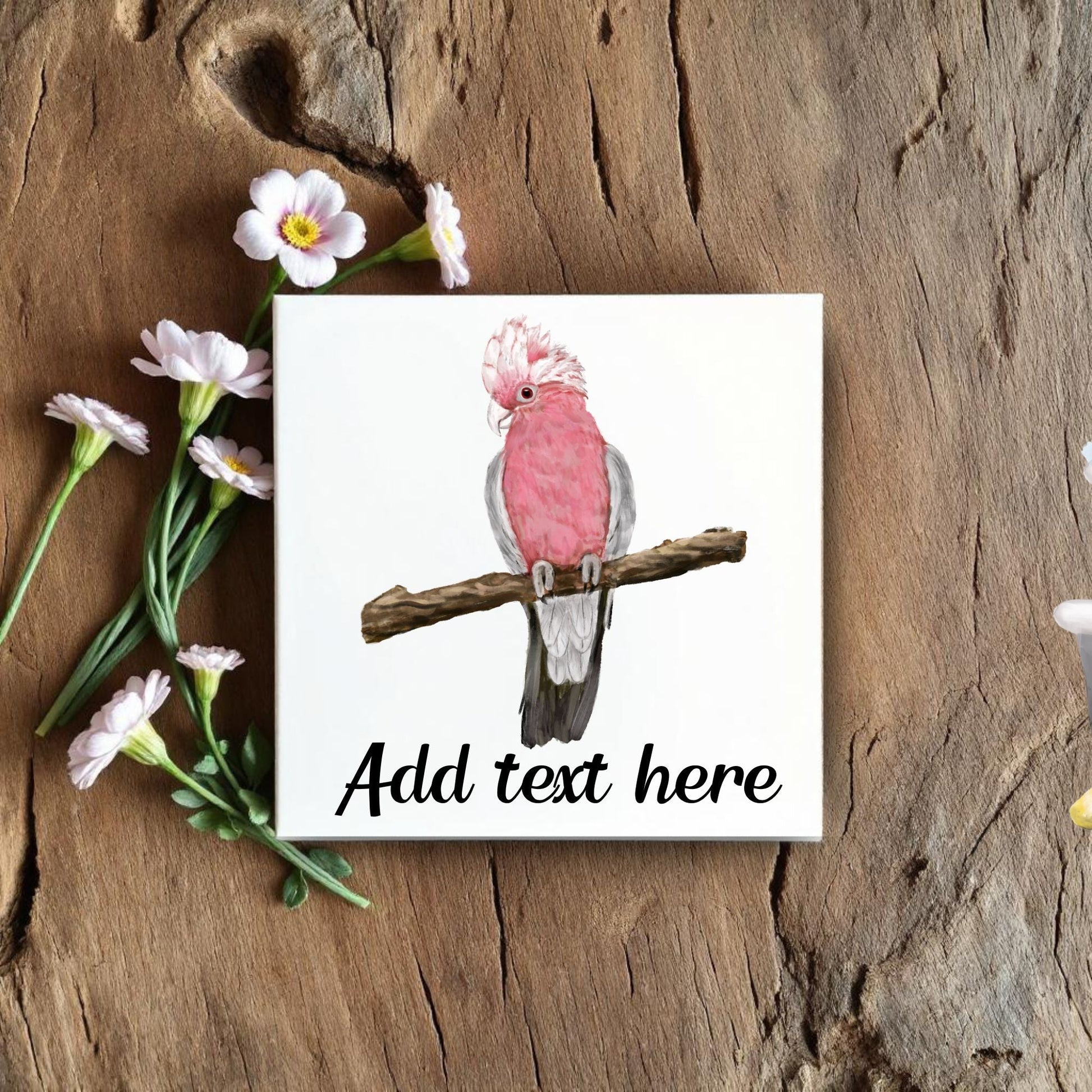 Galah Parrot Ceramic Tile - MerikaArt